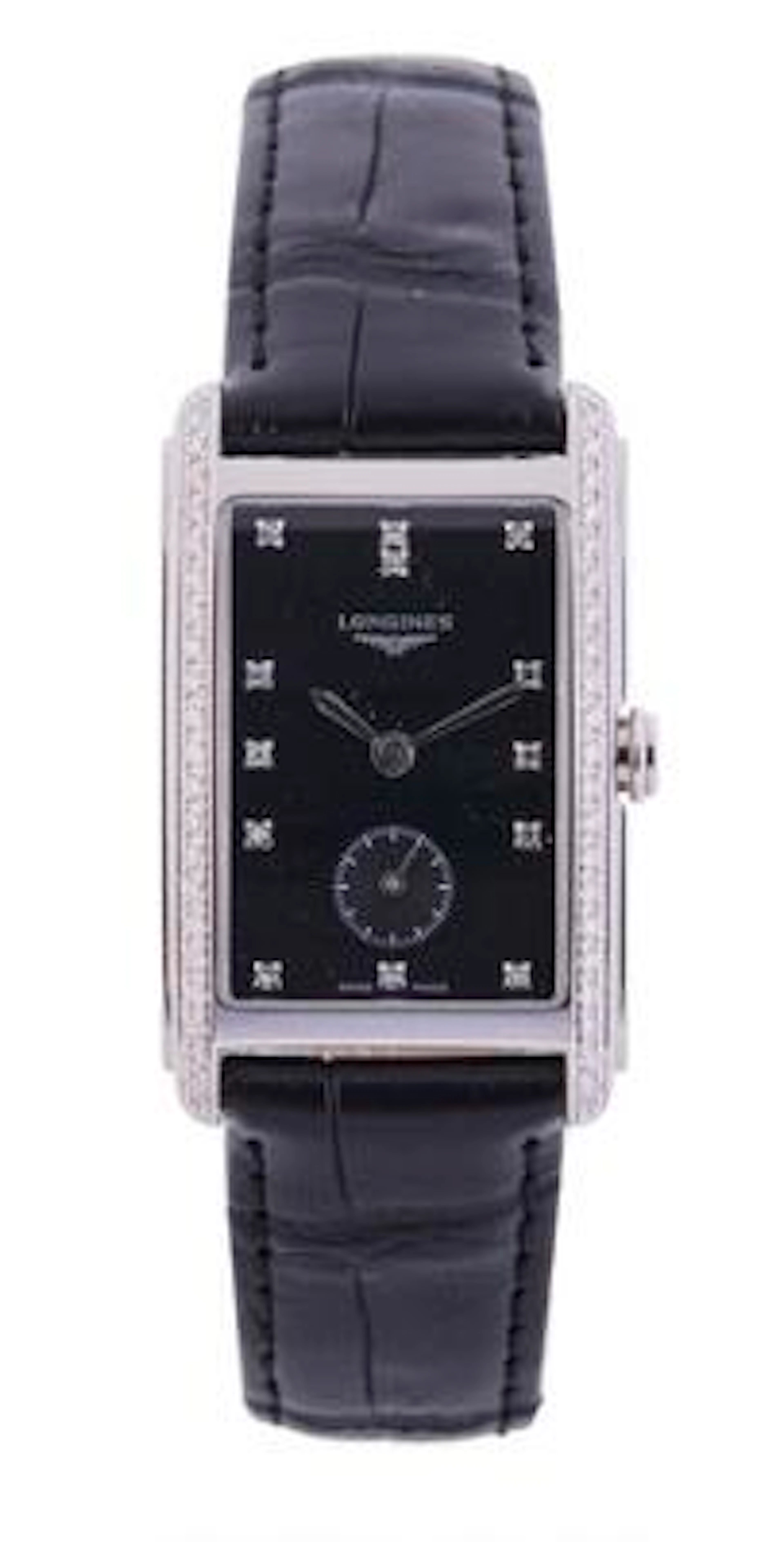 Longines: Dolce Vita of steel with diamond-set dial, ref. L5.512.0.57.0.
