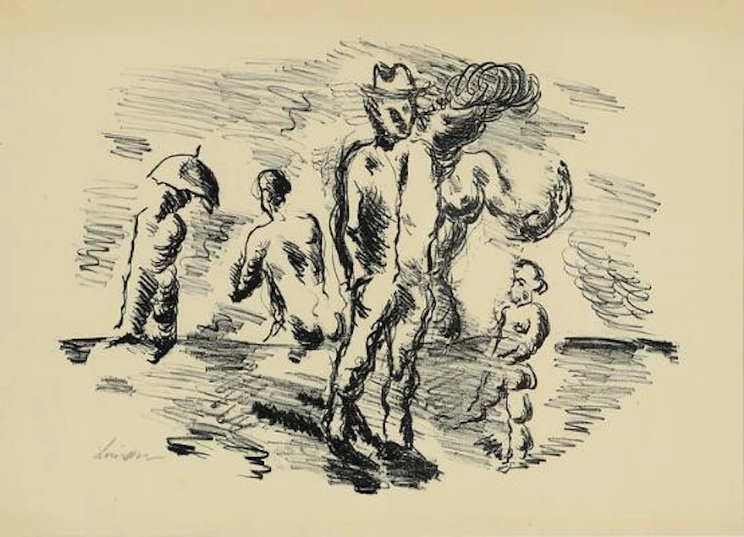 Vilhelm Lundstrøm: Untitled. Two compositions from Klingen. Both signed.