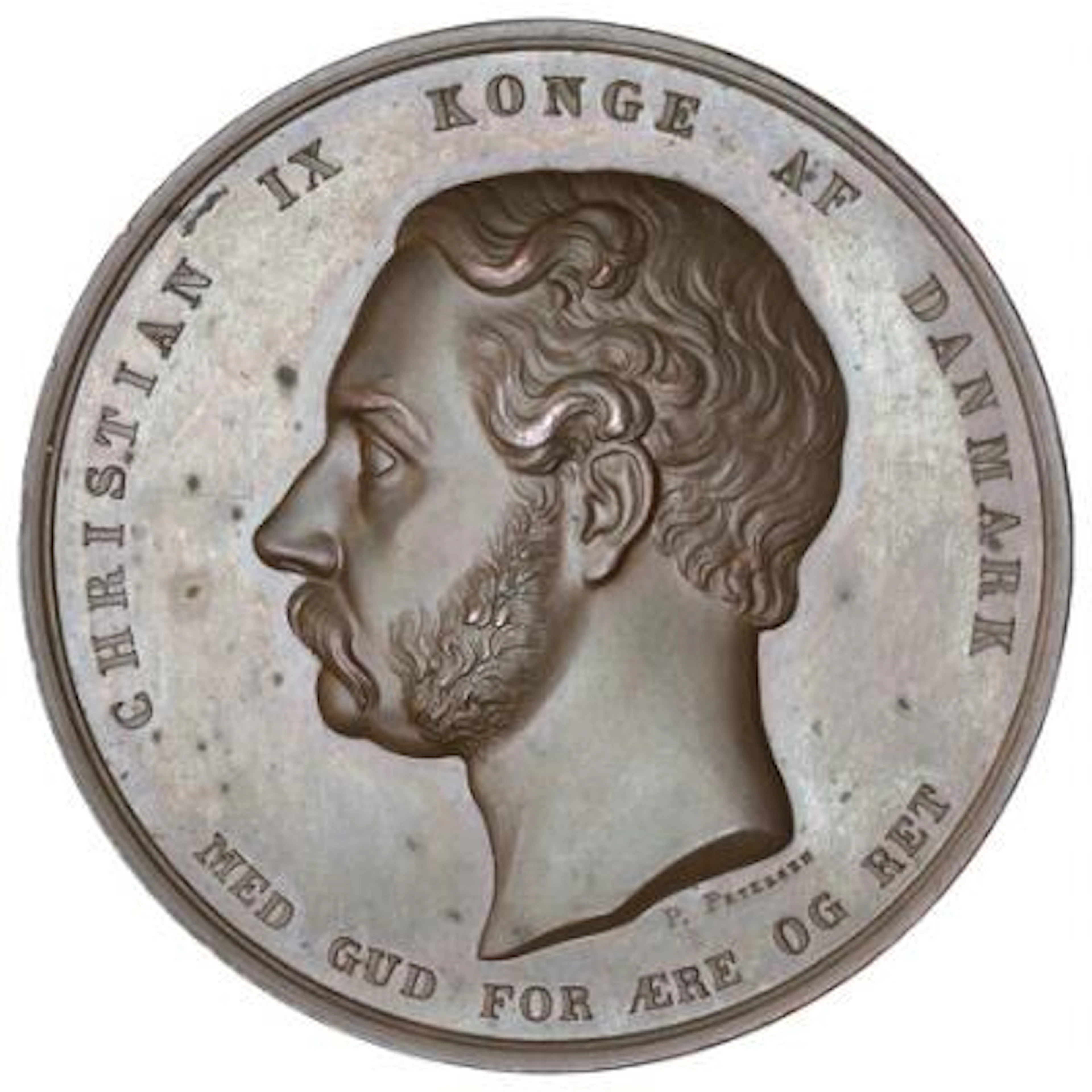 Christian IX, "Landboidræt", 1864, P. Petersen, Br., 38 mm, 29.06