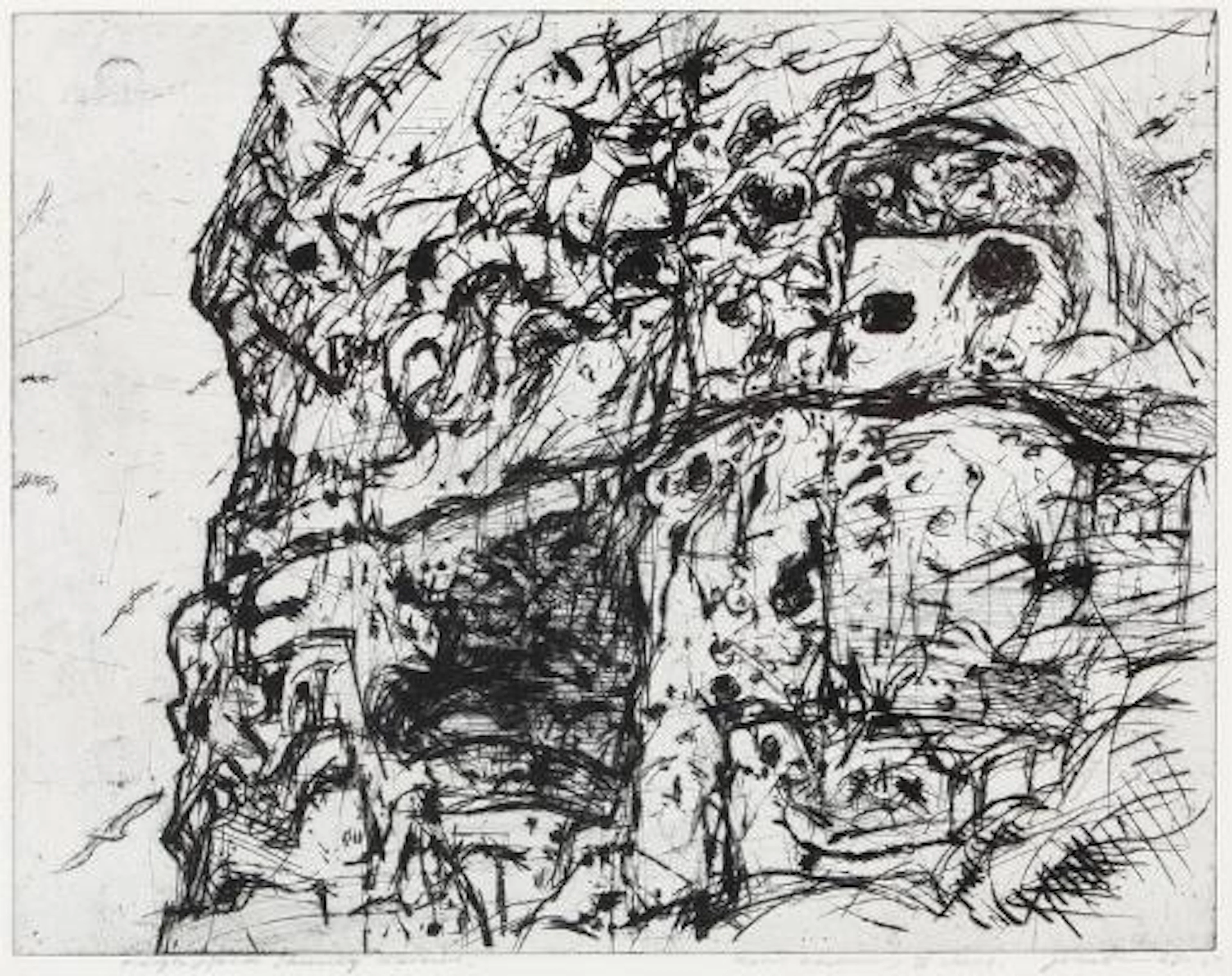 John Olsen: "Fuglefjeld, Skúvoy, Færøerne". Signed John Olsen 68
