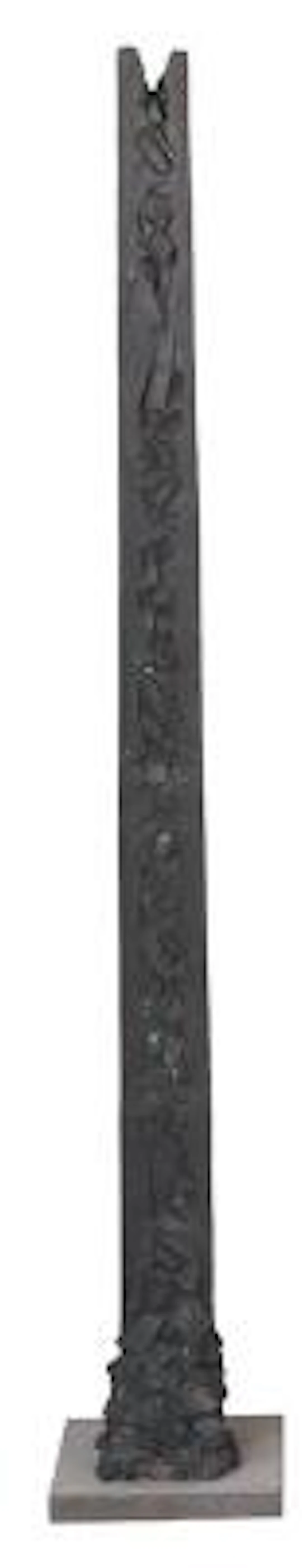 Jens-Flemming Sørensen: Untitled. A pair of columns. Patinated bronze.