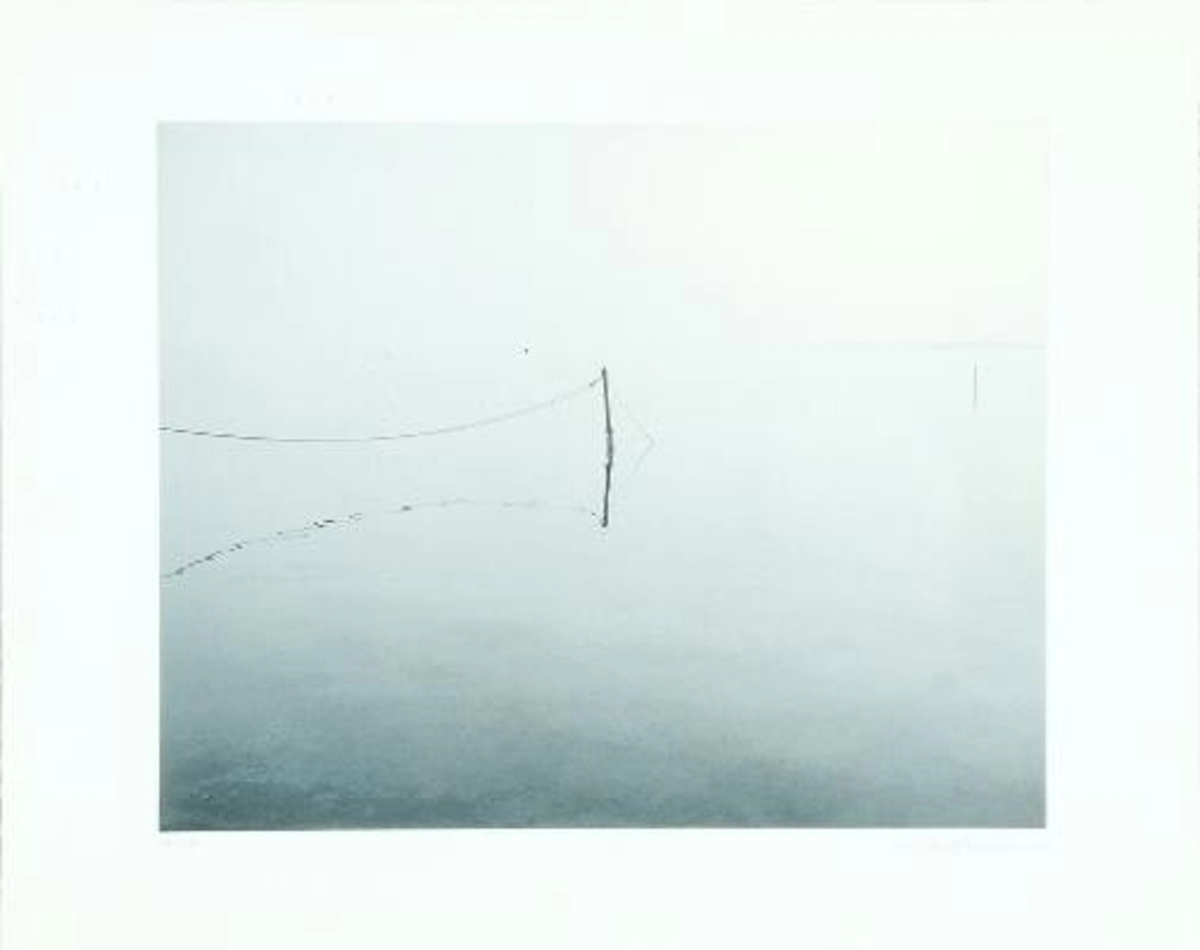 Ulrik Møller: "Havstykke med pæl". Signed Ulrik Møller 17, 12/18.