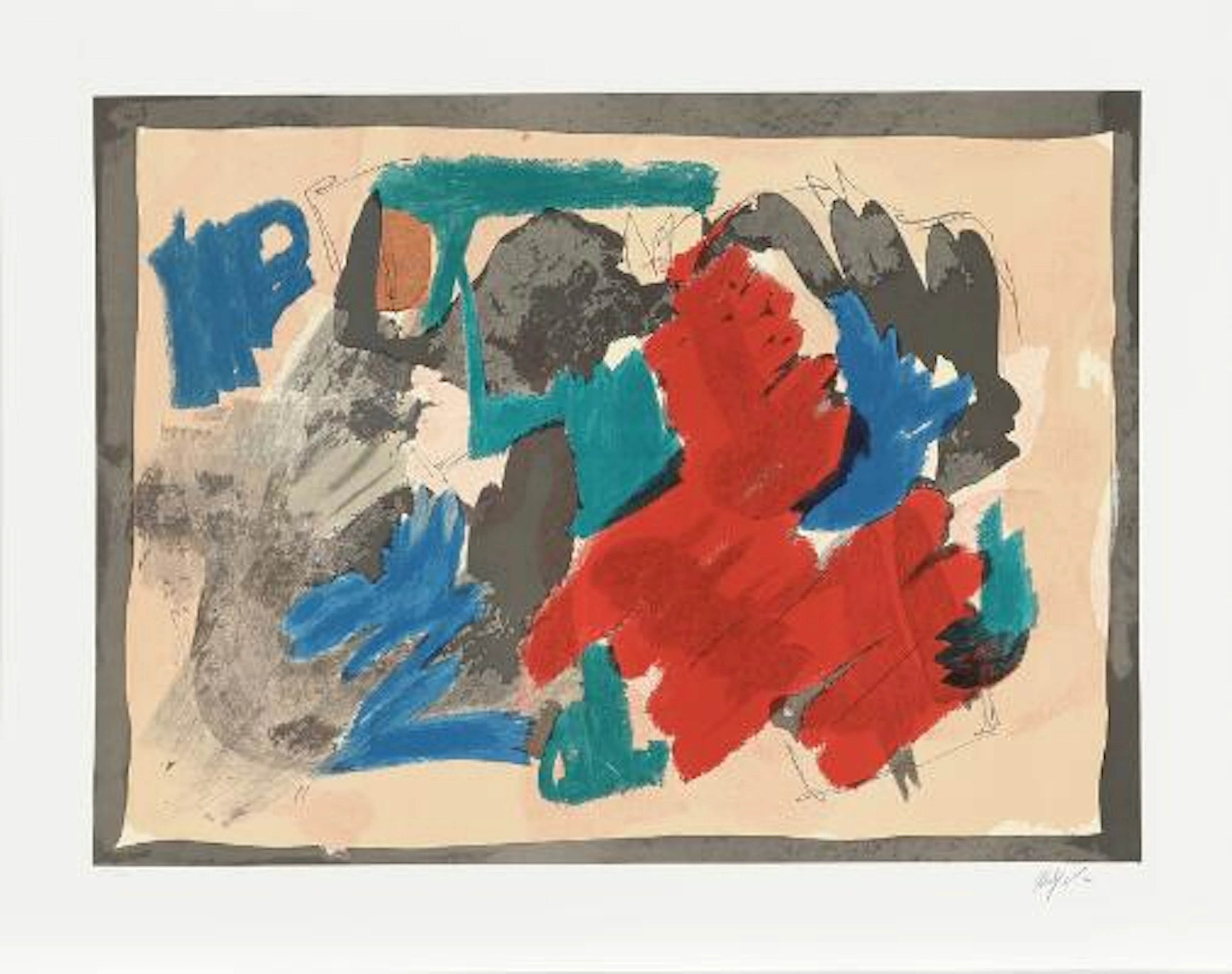 Robert Jacobsen: Three compositions. Signed, XVIII/XXX. Lithograph