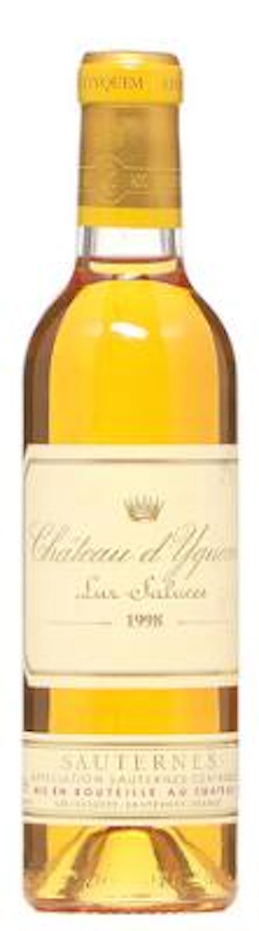 1 bt. ½. Château d'Yquem, Sauternes. 1. Grand Cru Classé 1998 A (hf/in).
