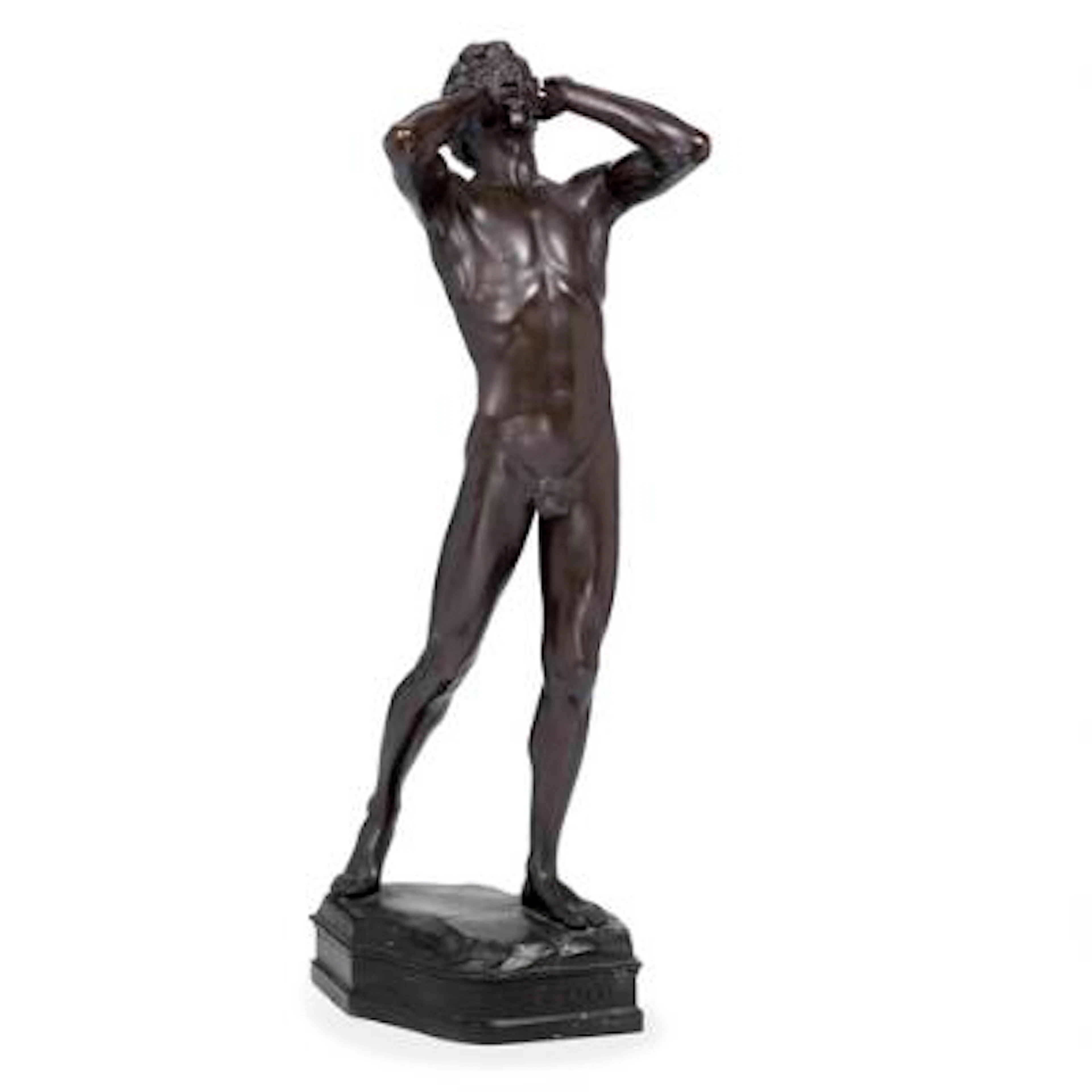Adolf Frick (1870-?): 'Echo'. Bronze figure signed Ad. Frick, Munchen