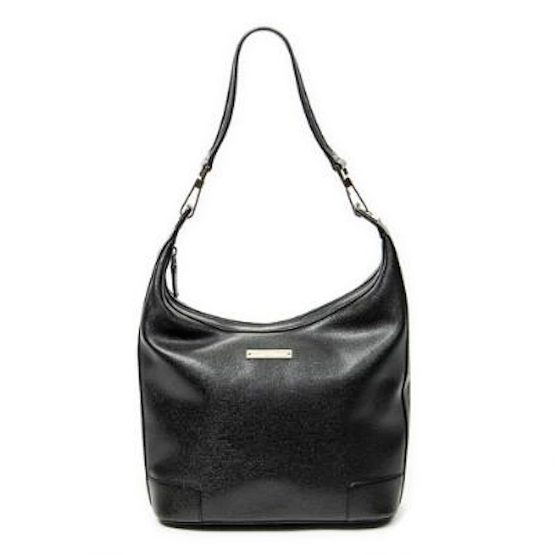 Gucci: "Shoulder Zip Hobo" in black leather with gold-tone hardware