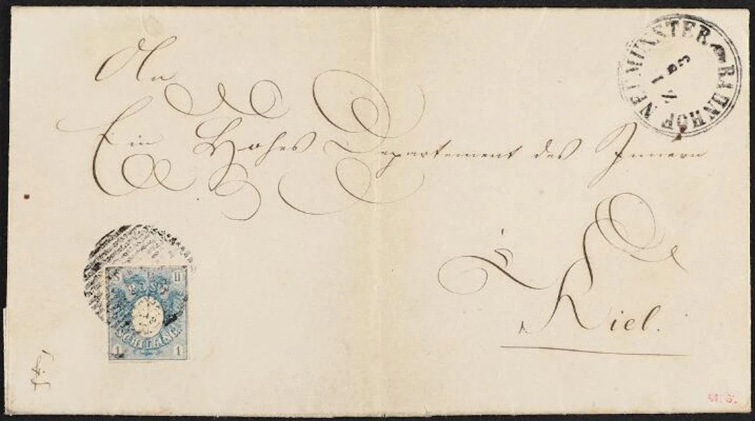 German States. Schleswig-Holstein. 1850. 1 Schilling, blue (Michel