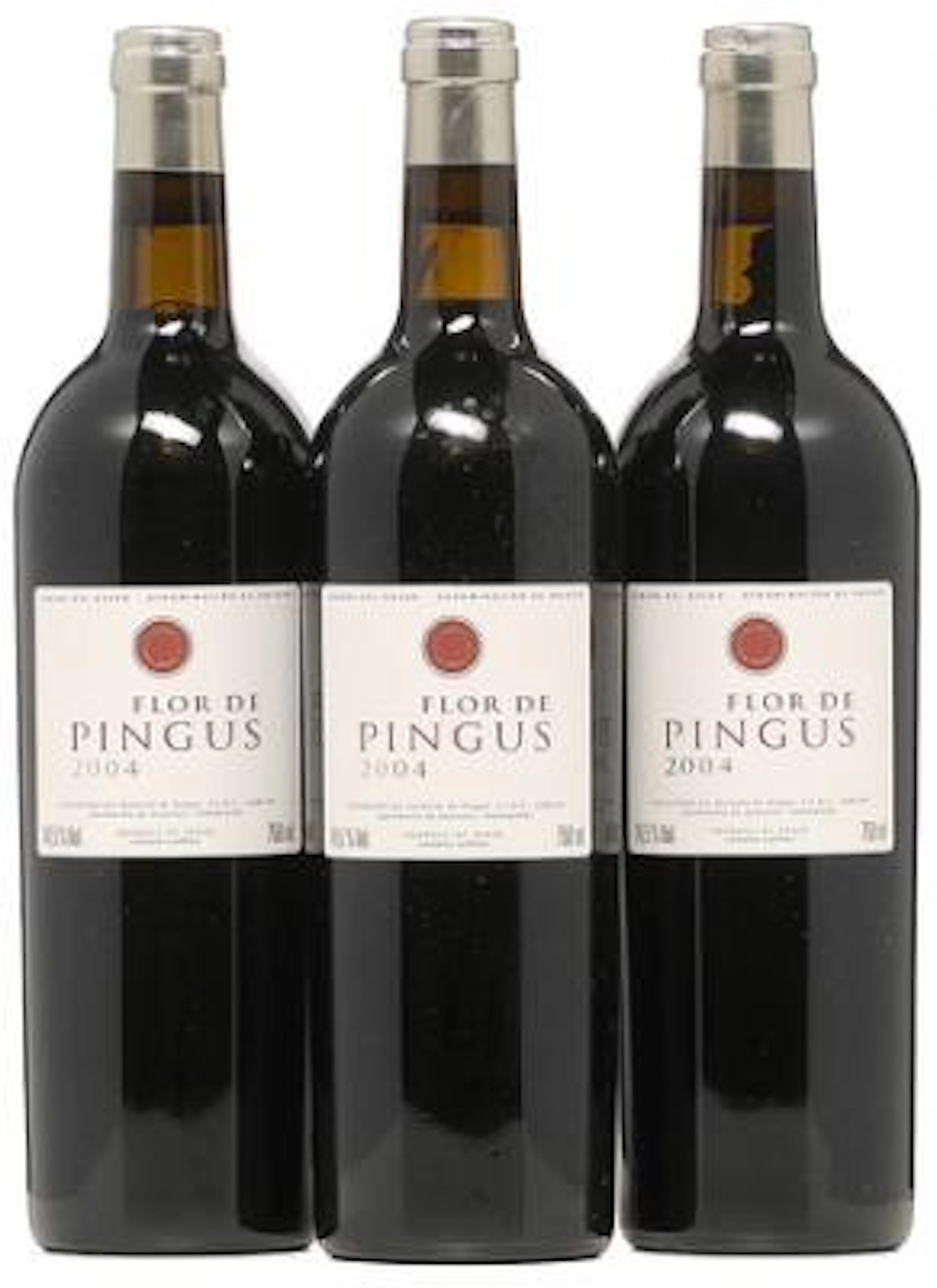 3 bts. Flor De Pingus, Dominio de Pingus, Ribera Del Duero 2004 A