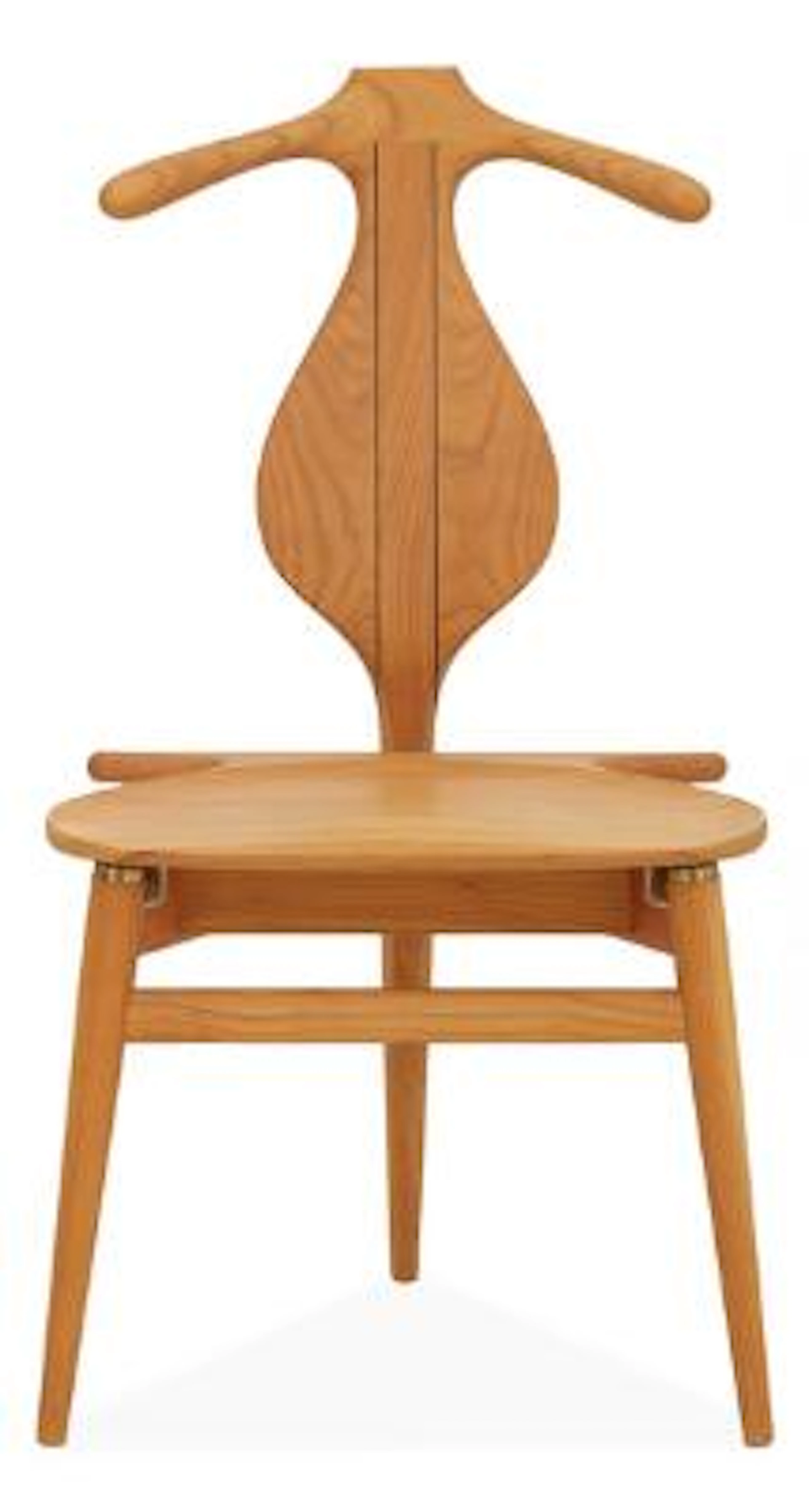 Hans J. Wegner: "The Valet Chair". Sculptural cherry wood chair with