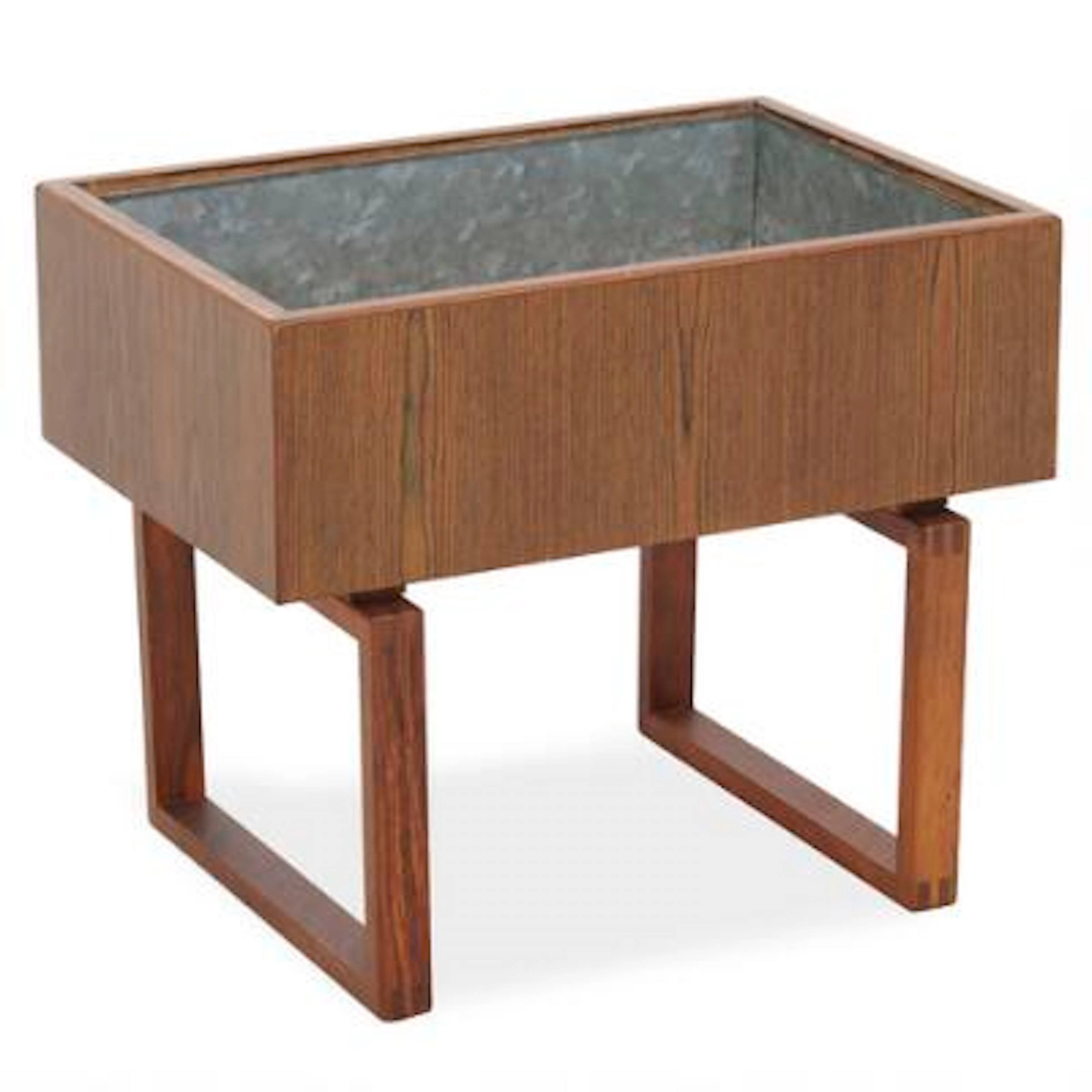 Kai Kristiansen: Rosewood flower box, inside with zink box. Manufactured