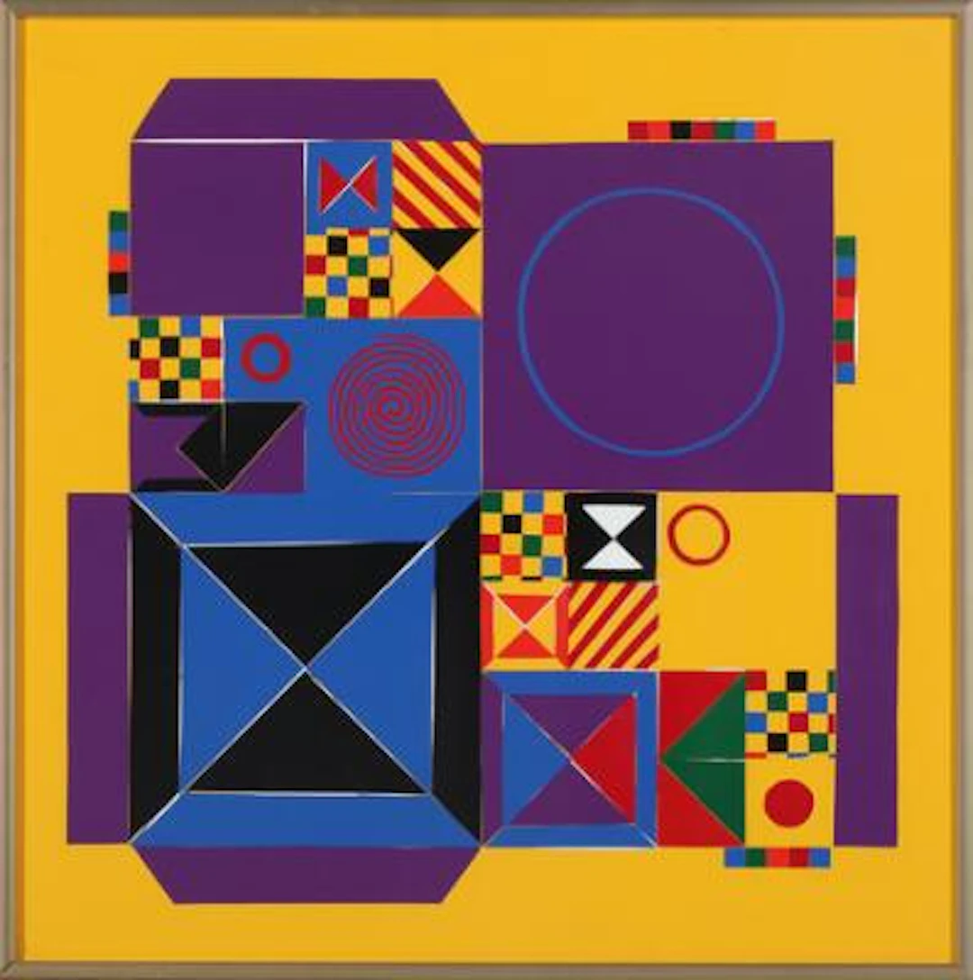 Karl Åge Riget: Untitled. Unsigned. Two collages on paper. 44 x 44