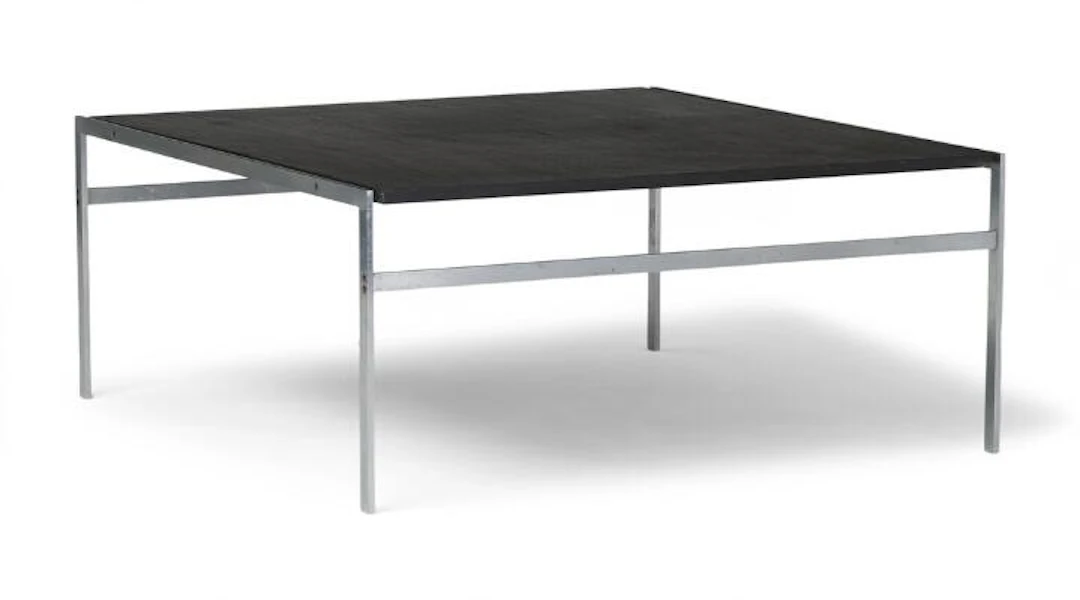 Preben Fabricius, Jørgen Kastholm: Steel coffee table with slate top.