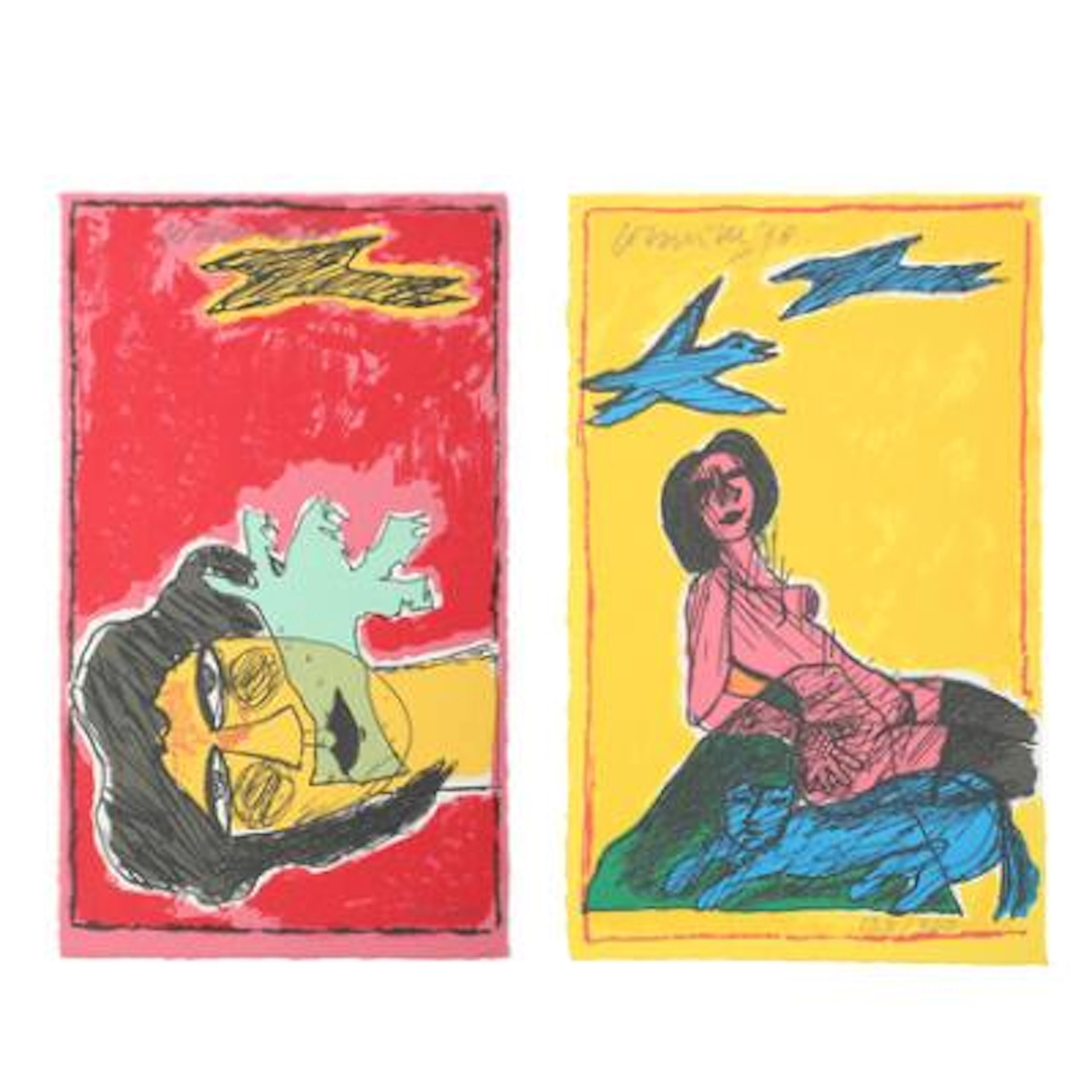 Corneille: “Kvinnor och Fåglar / Femmes et Oiseaux”, 1998. Two books