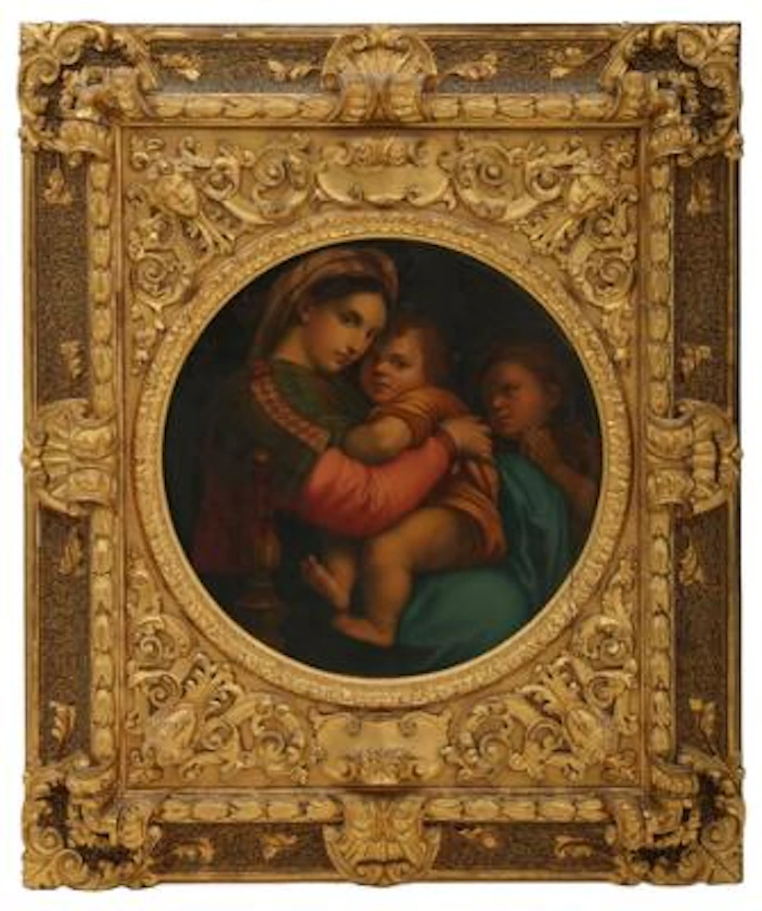 Raphael, after, 20th century: "Madonna della Seggliola". Unsigned.