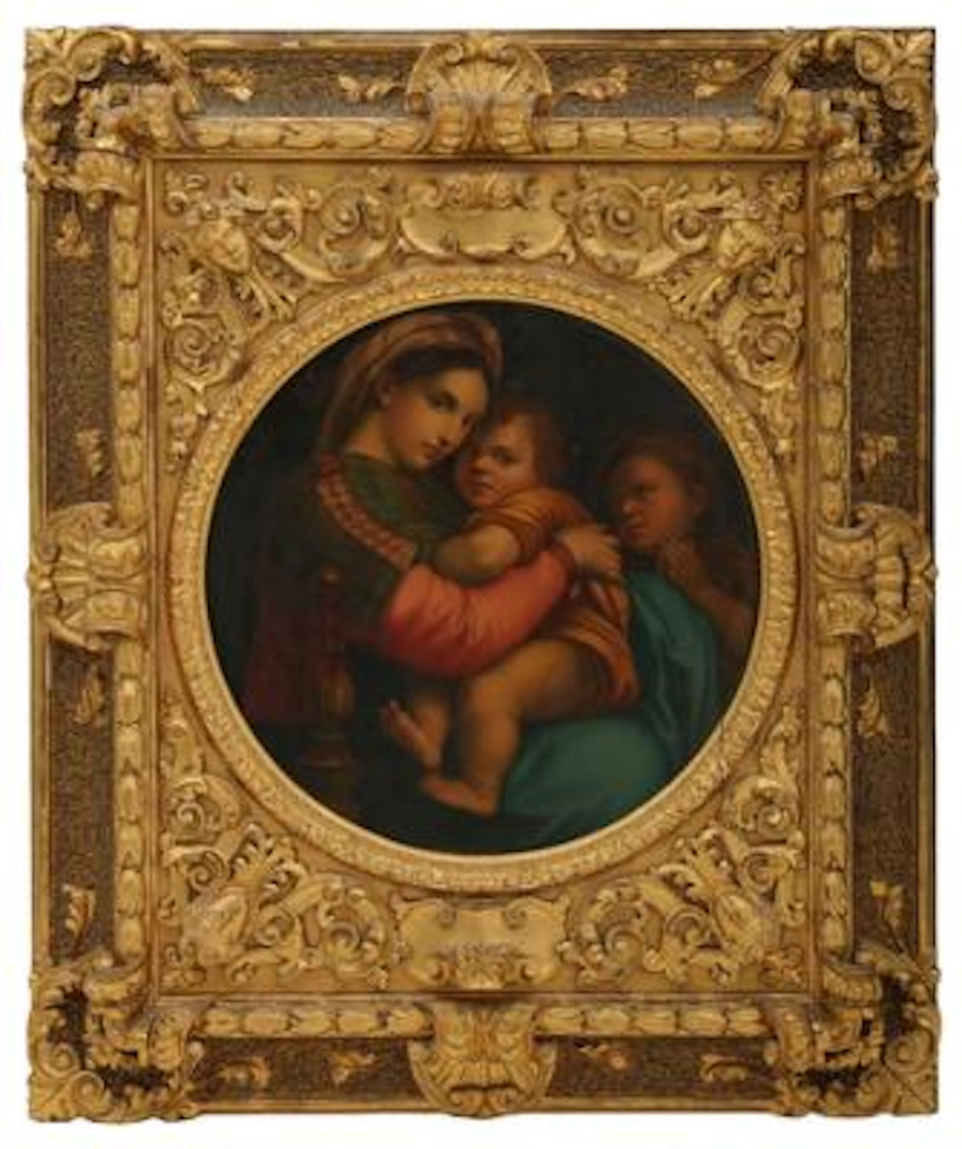 Raphael, after, 20th century: "Madonna della Seggliola". Unsigned.