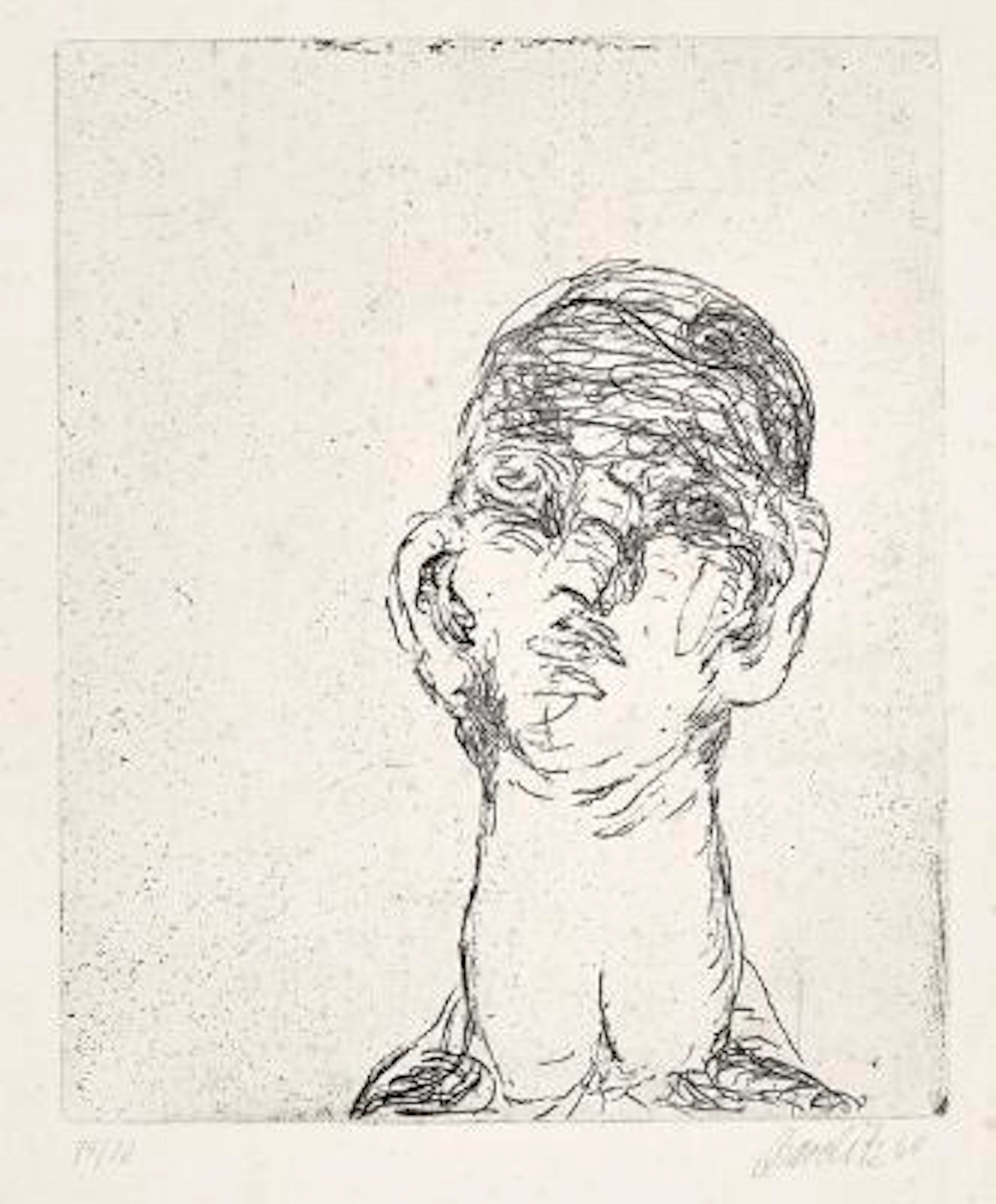 Georg Baselitz: "Idol", 1964. Signed Baselitz 64, 15/20. Pubished