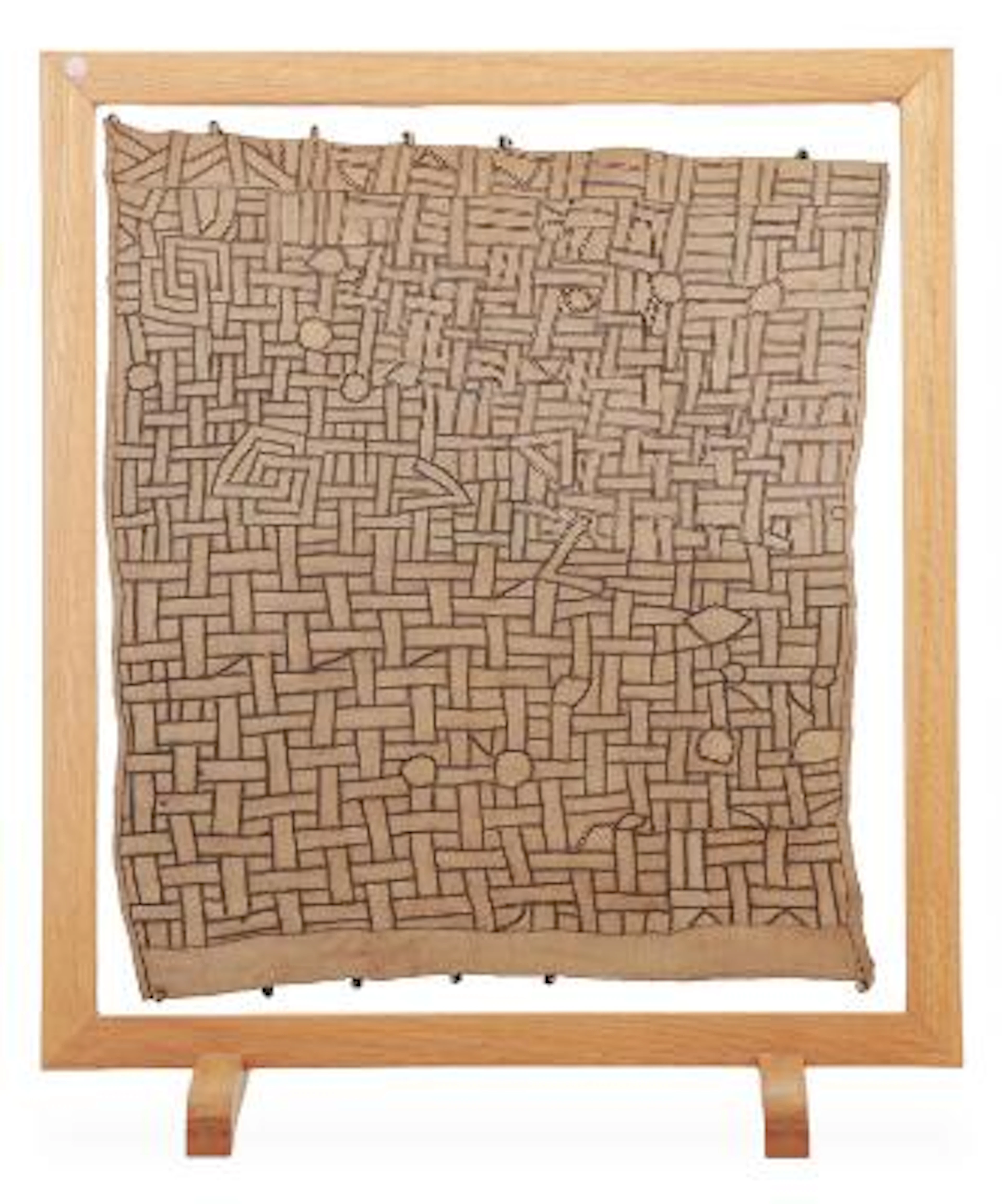 Kuba weaving, framed. Frame dimensions 97×88 cm. – Bruun Rasmussen Auctioneers