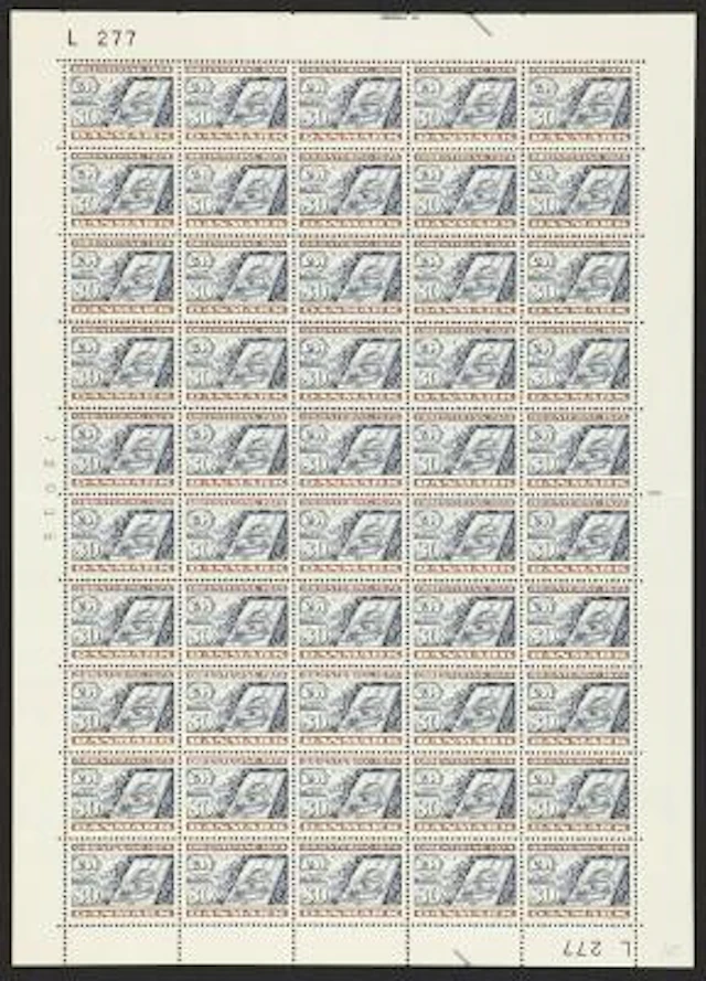 1974. 80 øre, multi coloured. MNH sheet with ca. 15 stamps MISSING