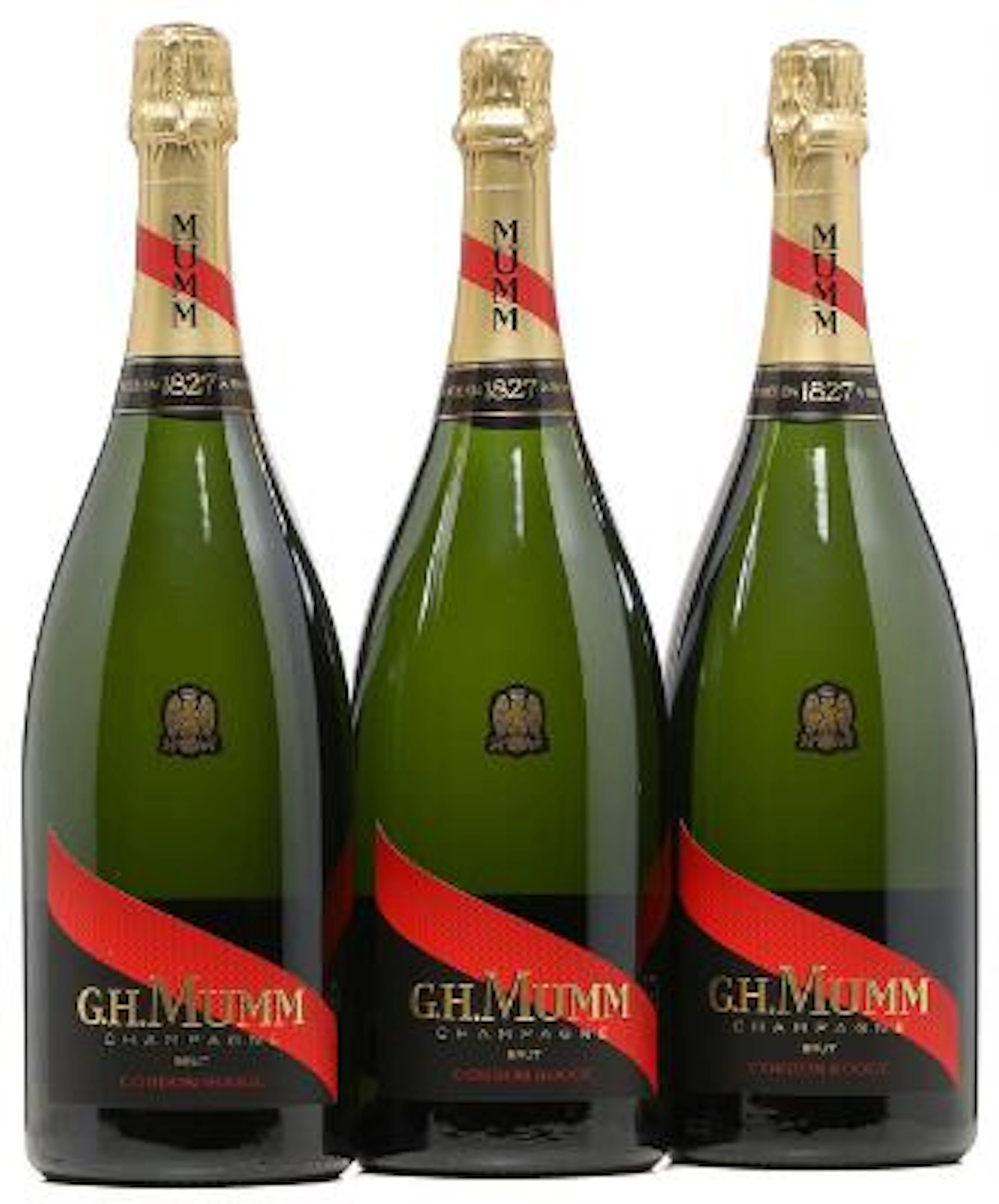3 bts. Mg. Champagne "Cordon Rouge", Mumm A (hf/in). Oc. – Bruun Rasmussen