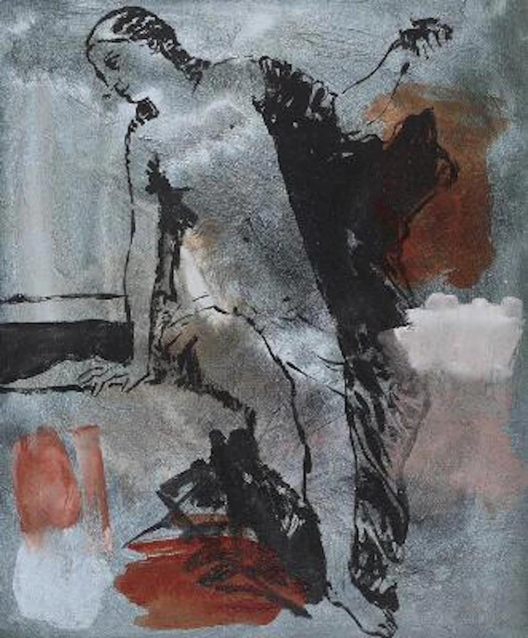 Nina Kleivan: Untitled. Signed Nina Kleivan. Oil on canvas. 60 x 50