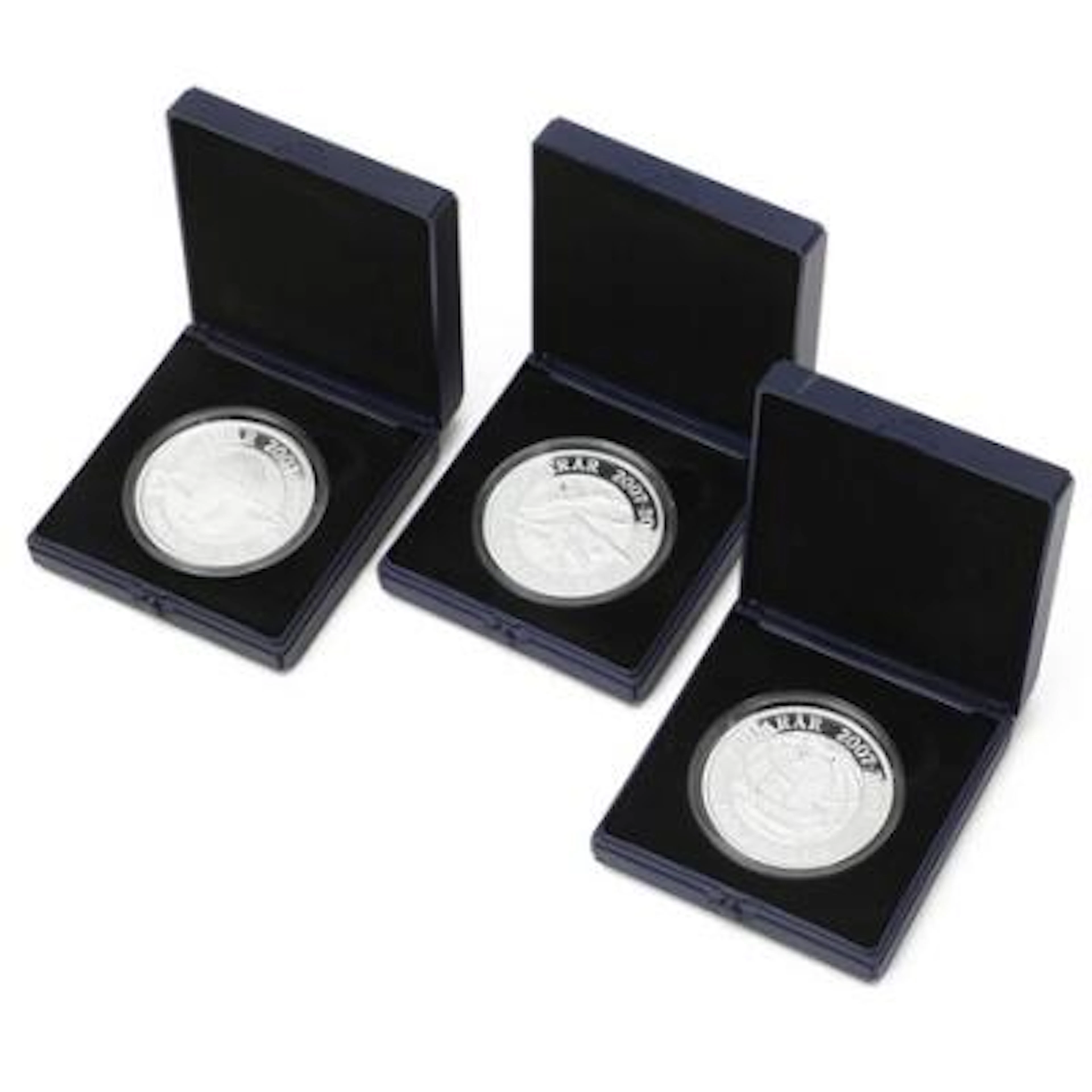 Polar coins, 100 kr 2007, 2008 and 2009, Polar Bear, Sirius and Northern