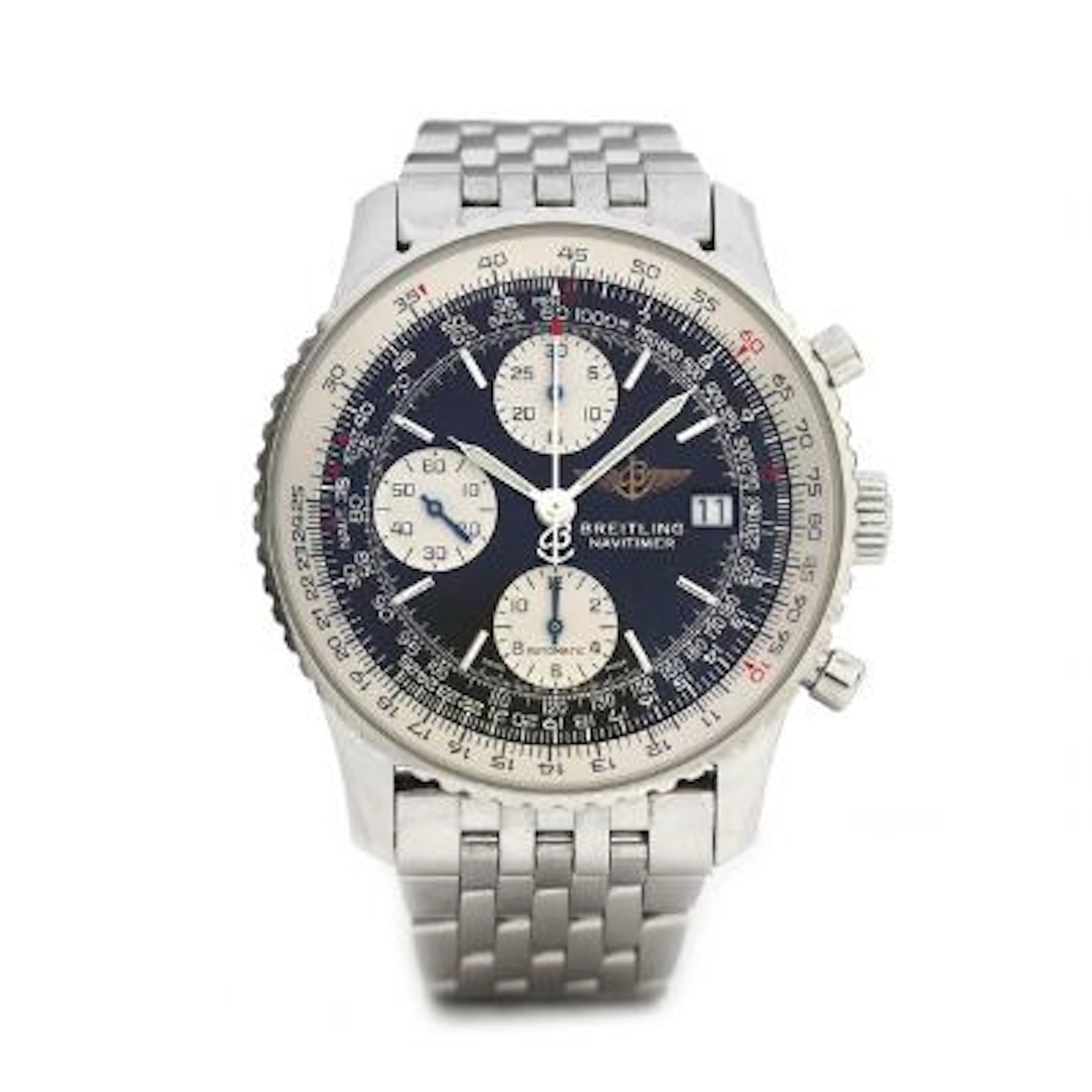 Breitling: Navitimer of steel. Ref. A13322. Mechanical movement with
