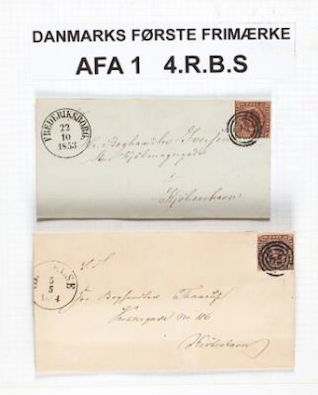 Denmark. 1851-1854. Fire RBS. Very fine collection in a Stender album
