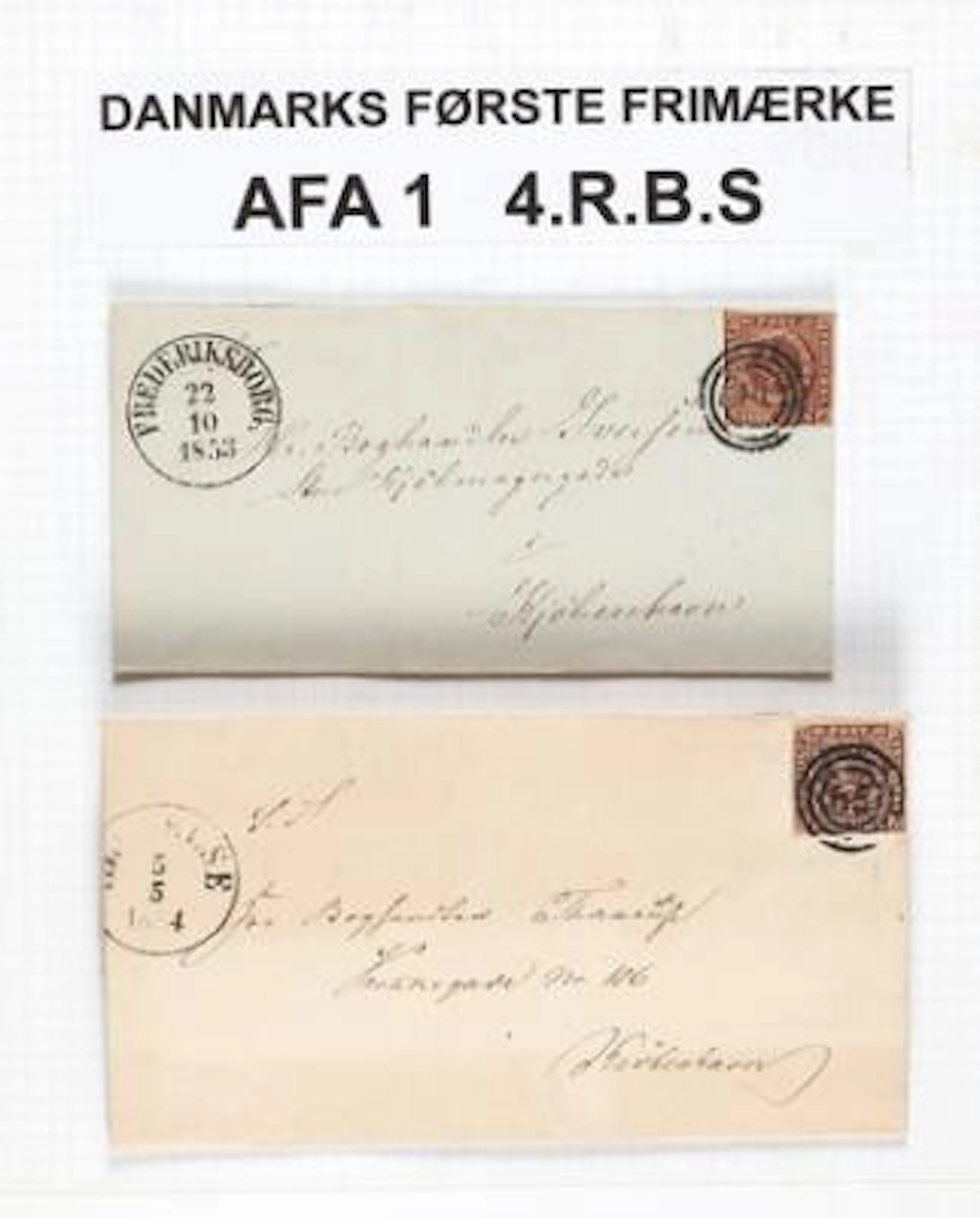 Denmark. 1851-1854. Fire RBS. Very fine collection in a Stender album