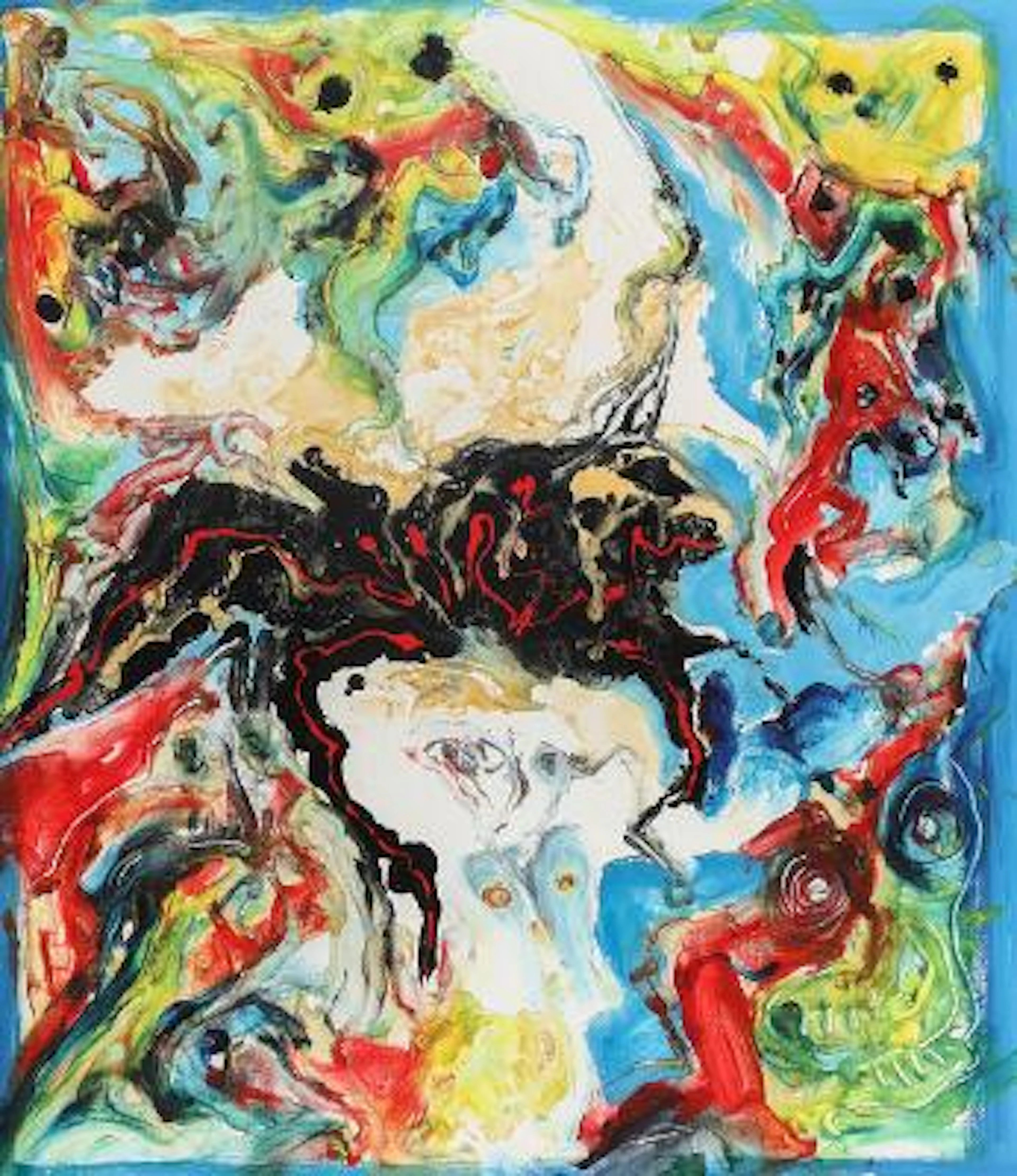 J.V. Martin: "The Witches' Dance of Grimaces". Signed J.V. Martin.