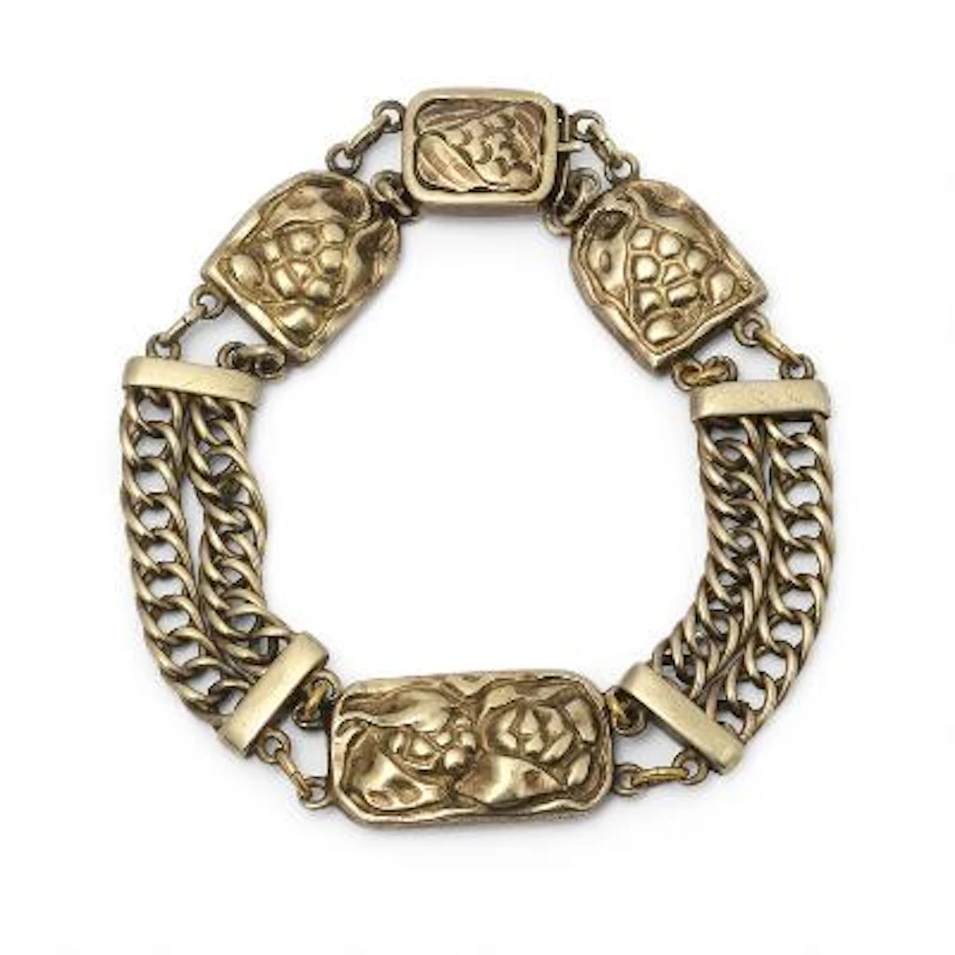 Mogens Ballin: A bracelet of gilded silver. Weight app. 36.5 g. W.