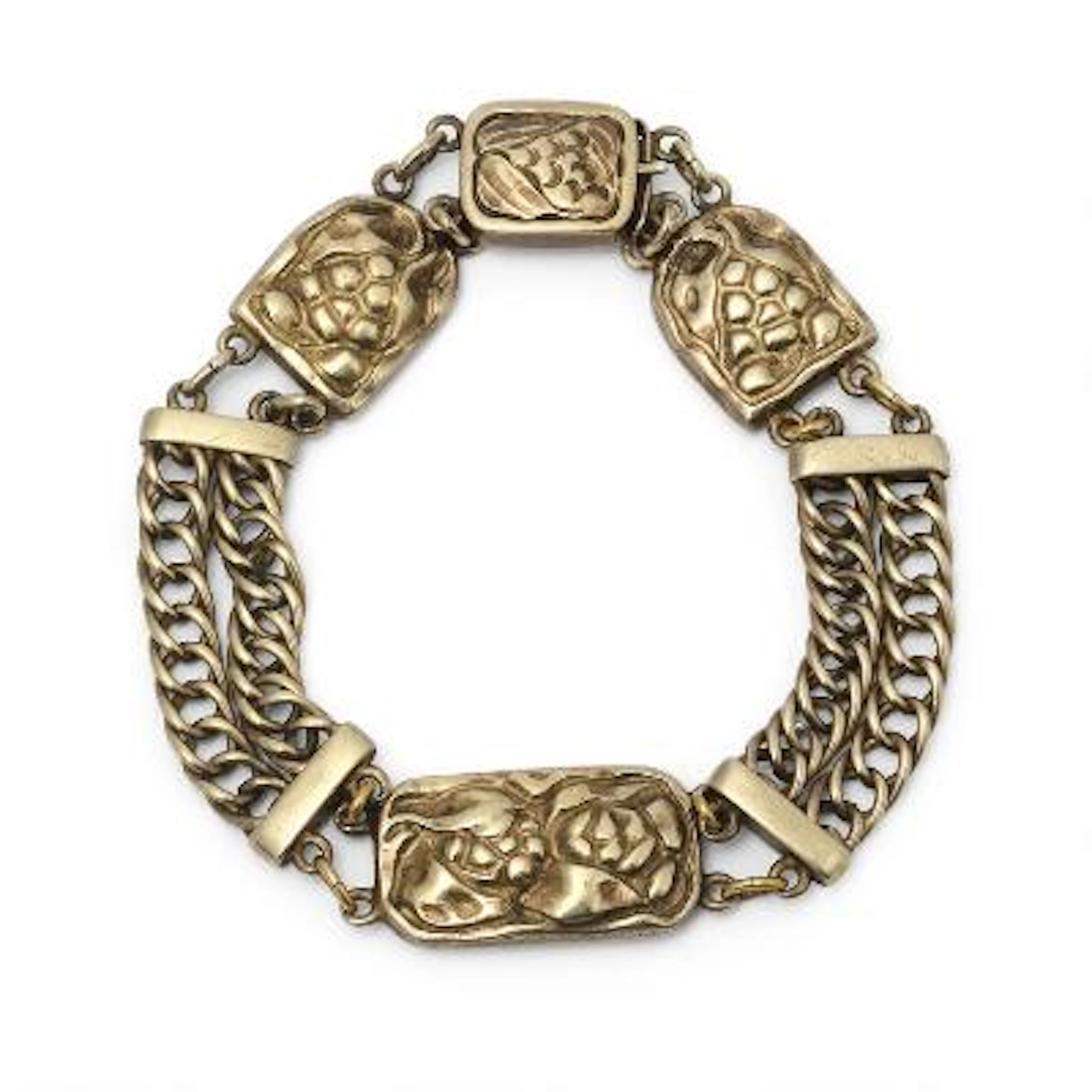 Mogens Ballin: A bracelet of gilded silver. Weight app. 36.5 g. W.