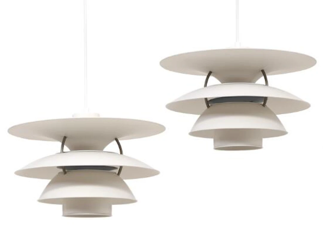 Poul Henningsen: "Charlottenborg". "5/4,5". A pair of pendants with