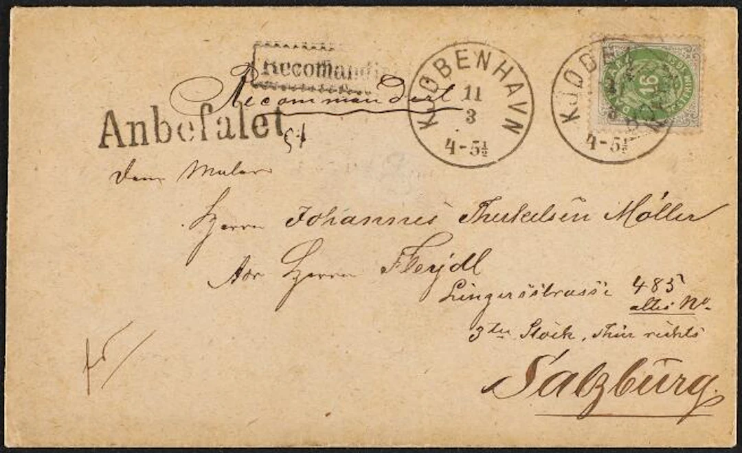 1871. 16 sk. 2.pring. Single on REC-cover to AUSTRIA. Very fine. Ex.