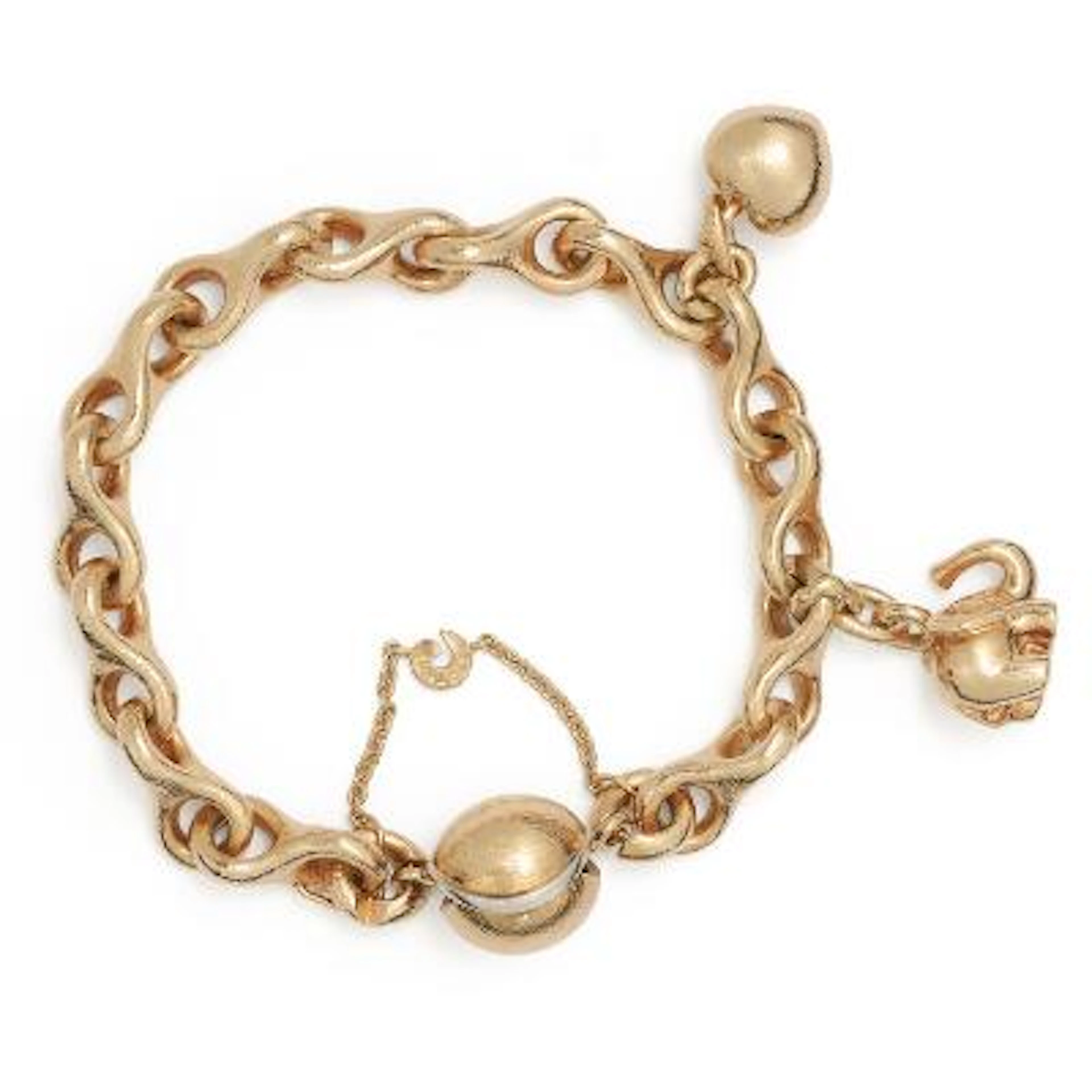 Ole Lynggaard: "Mega" bracelet of 14 kt gold set with "Smile" clasp