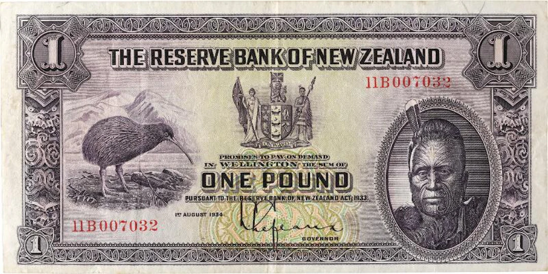 New Zealand, 1 Pound 1934, Pick 155 – Bruun Rasmussen Auctioneers
