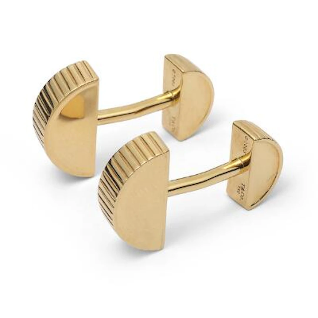 Tiffany & Co.: A pair of cufflinks in 18k gold. Weight in total app.28.5