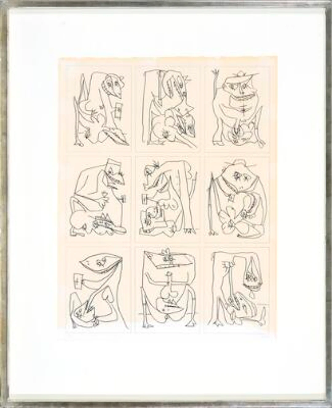 Antonio Saura: "L'odeur de la sainteté", 1975. Signed Saura, 5/84.