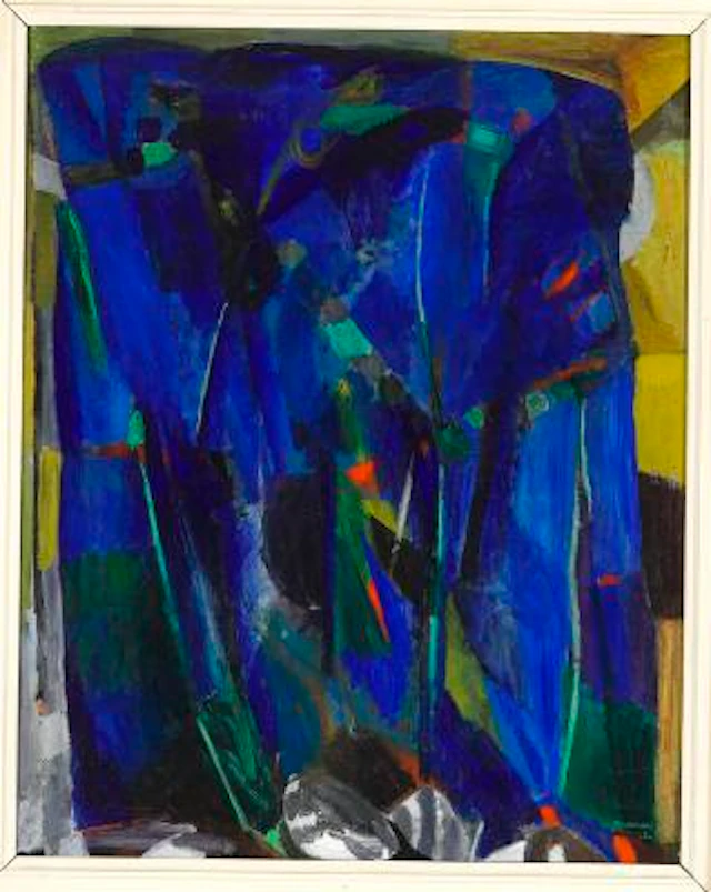 Bruno Cassinari: "Alberi sul mare". Signed Cassinari 54; signed and