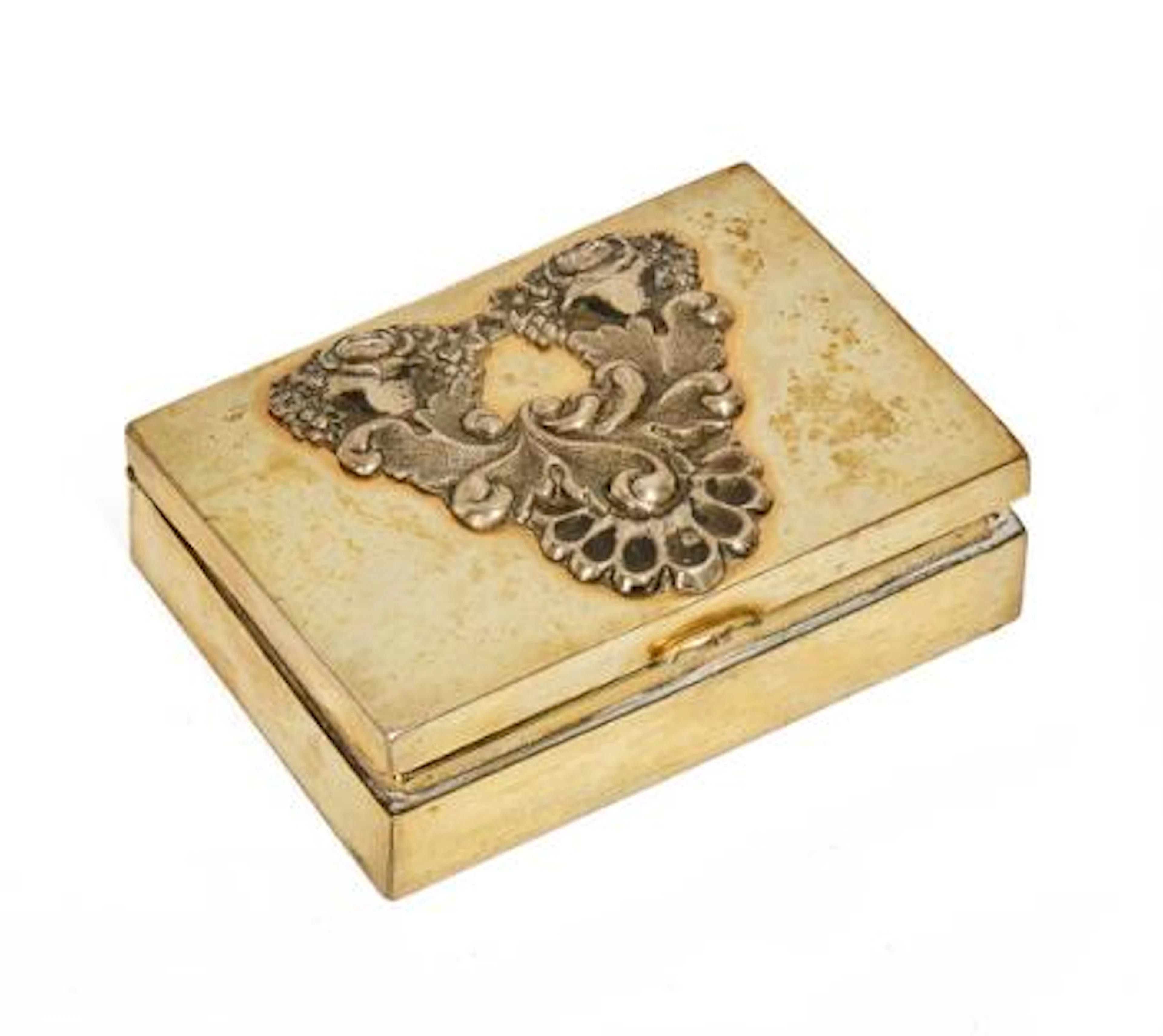 A North Schleswig late Empire silver-gilt vinaigrette box. C. 1839.