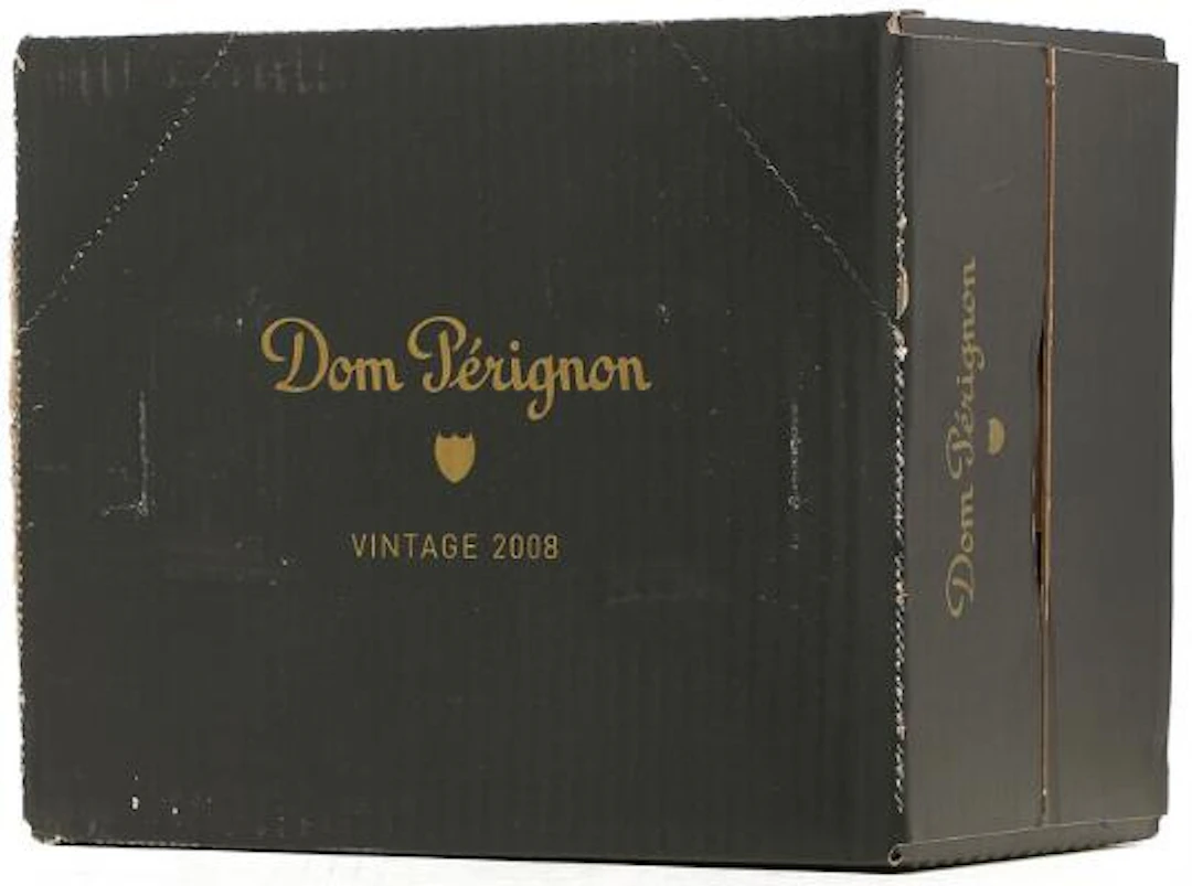 6 bts. Champagne Dom Pérignon, Moët et Chandon 2008 A (hf/in). Oc.