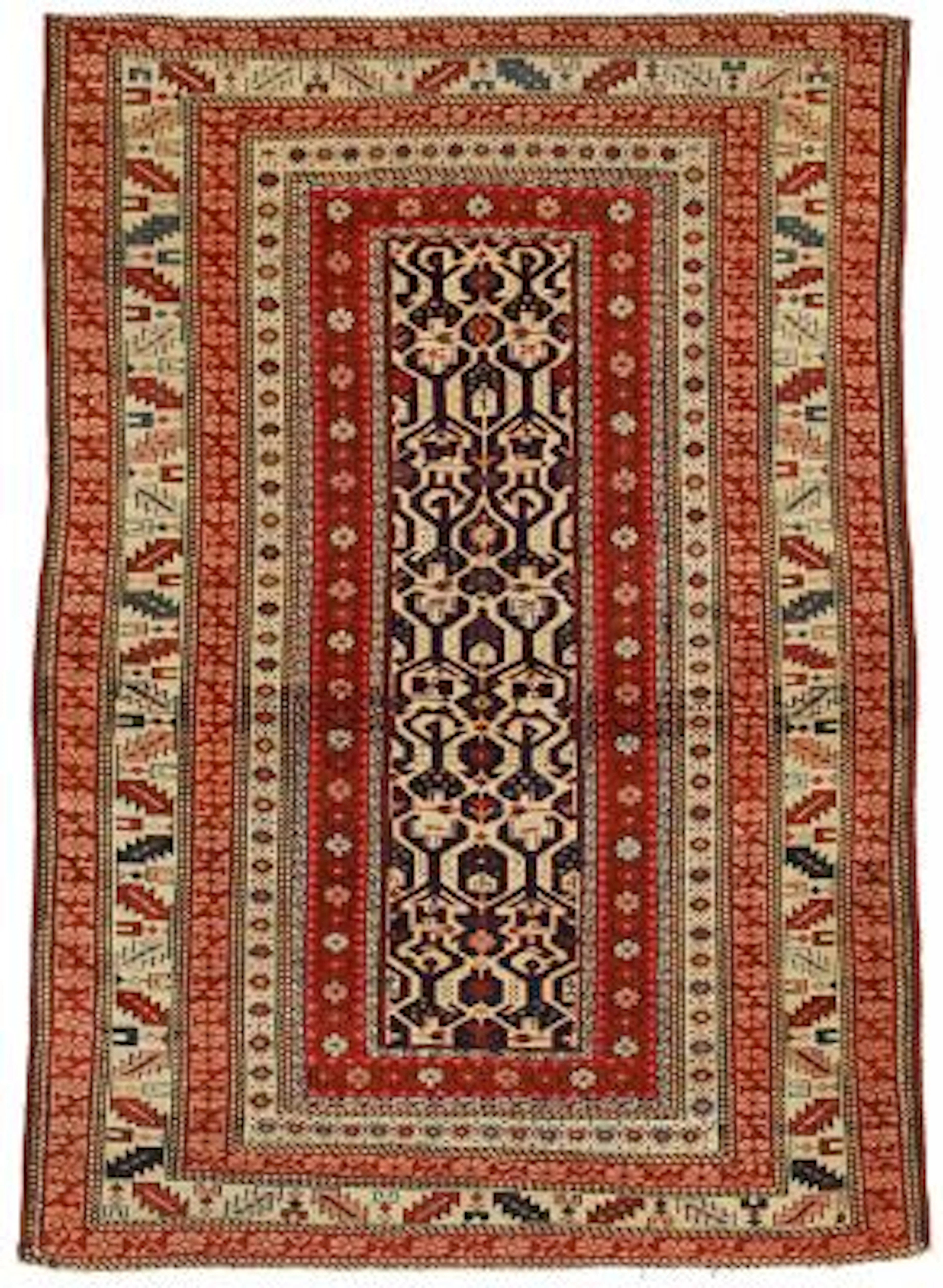 An antique Kuba-Seichur rug, Caucasus. Fine example. Late 19th century.