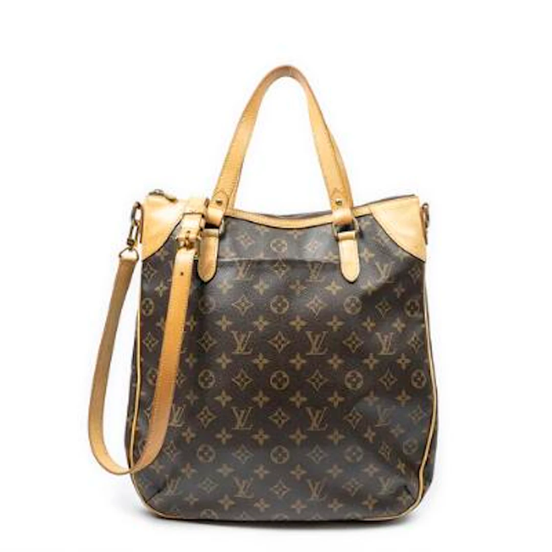 Louis Vuitton: An "Odeon GM" bag of brown monogram coated canvas with