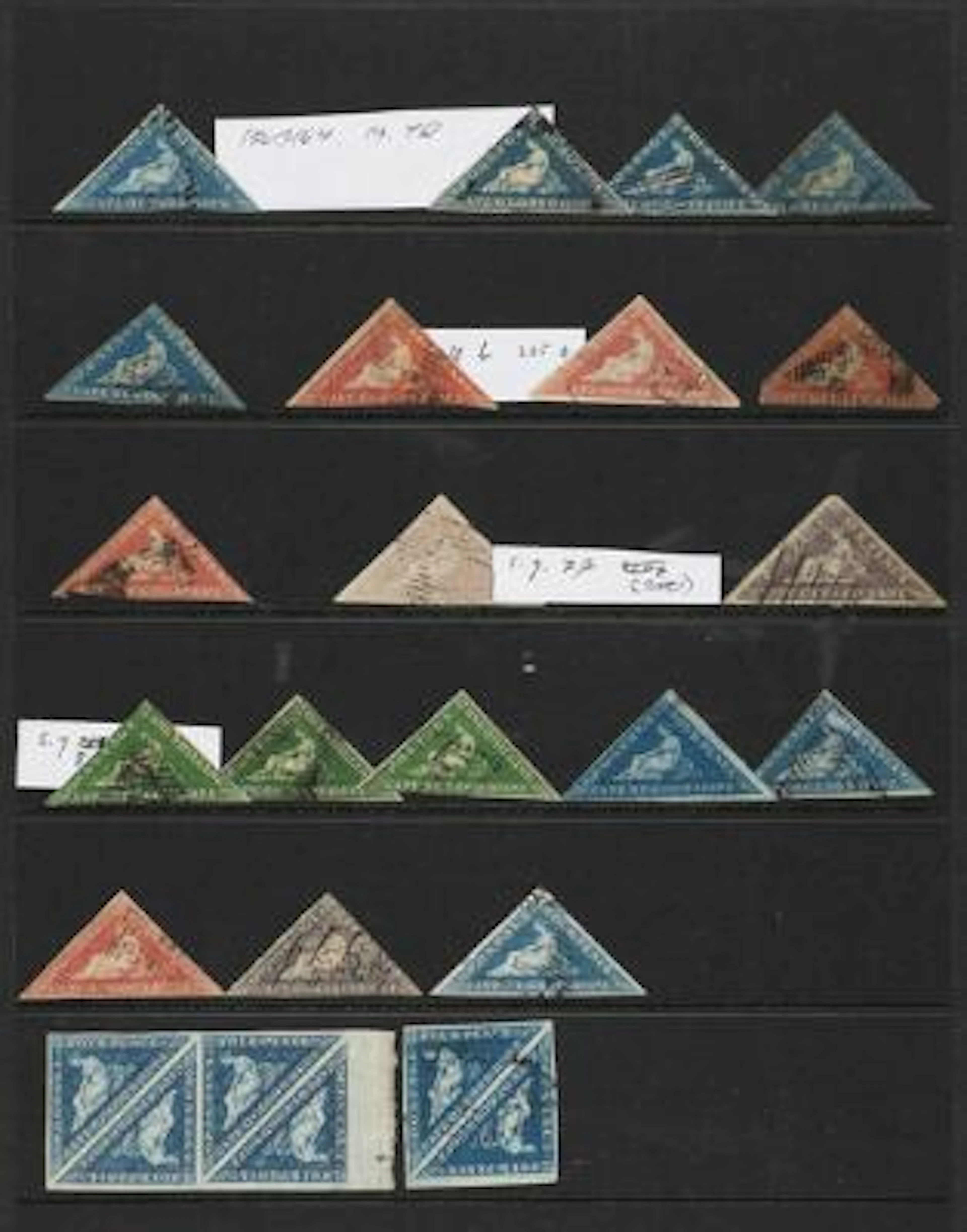 Cape of Good Hope. 1853-1900. Old collection on loose pages with plenty