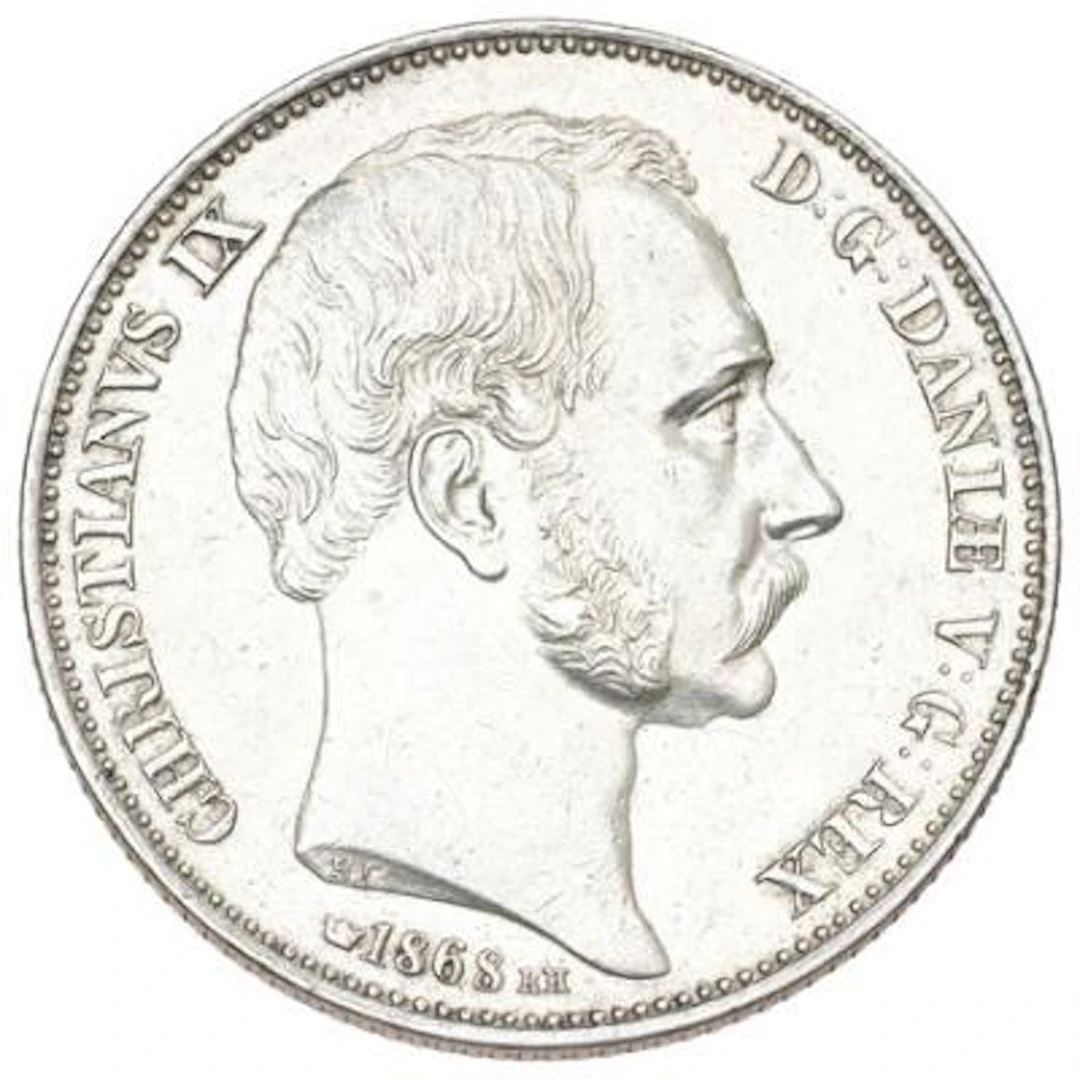 Christian IX, 2 rigsdaler 1868 RH, H 4A – Bruun Rasmussen Auctioneers