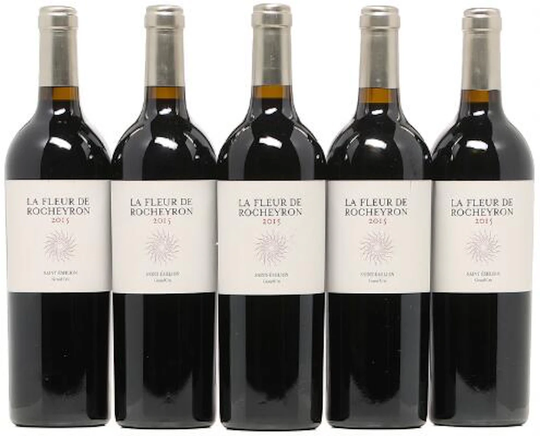 5 bts. La Fleur De Rocheyron, 2wine ch. Rocheyron 2015 A (hf/in).