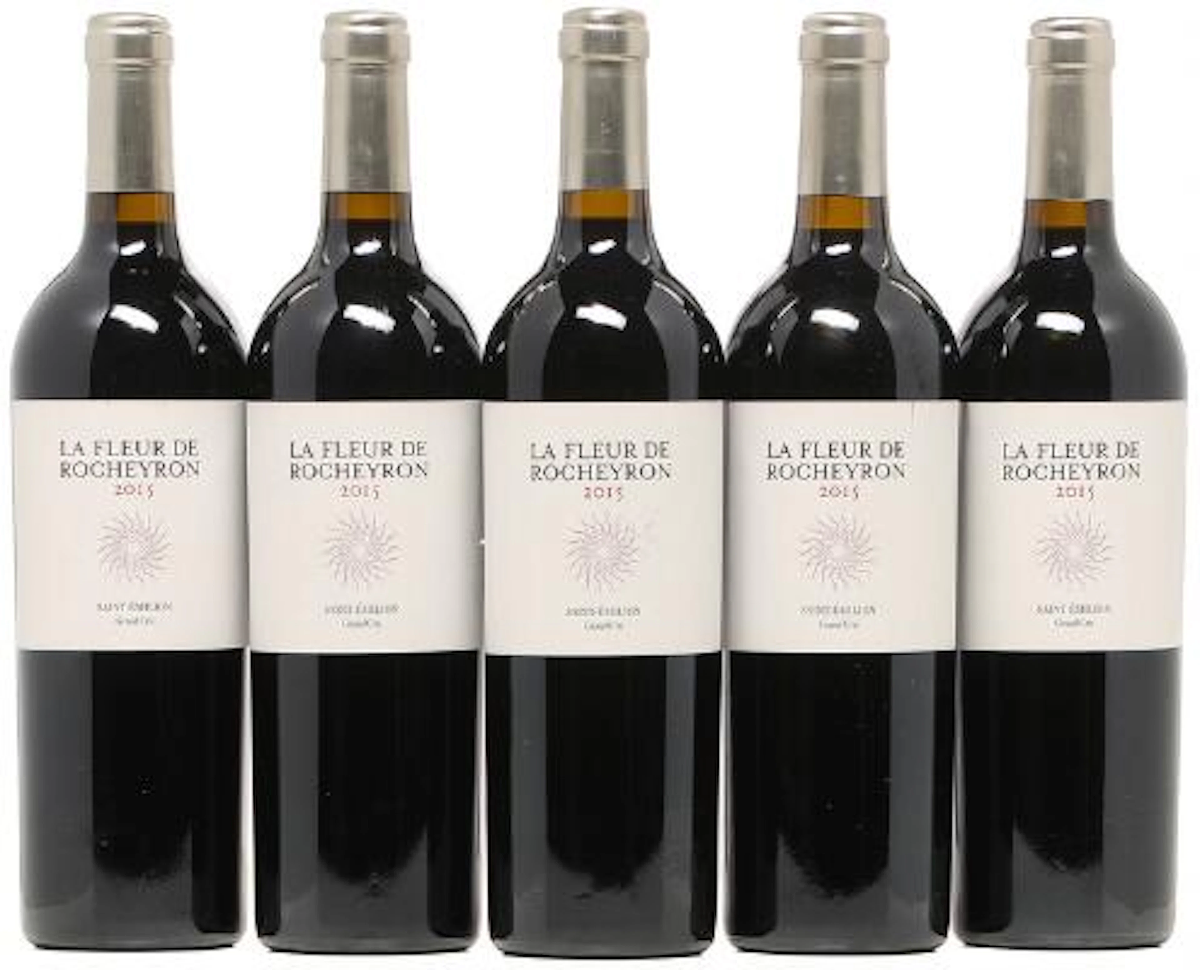 5 bts. La Fleur De Rocheyron, 2wine ch. Rocheyron 2015 A (hf/in).