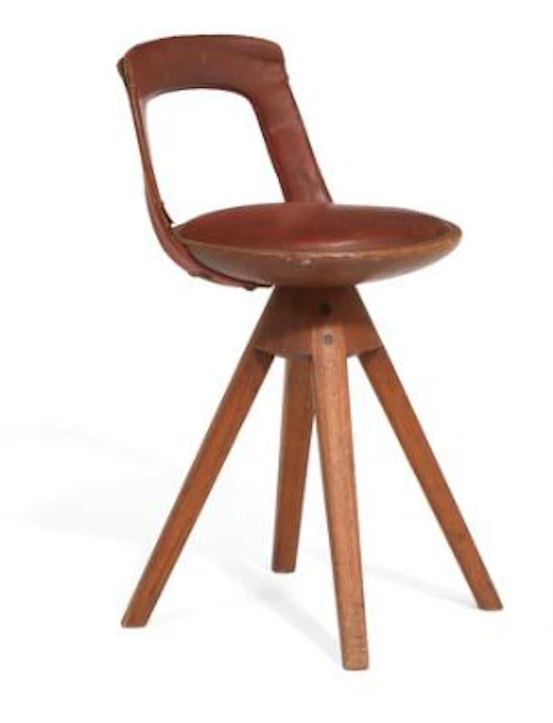 Tove & Edvard Kindt-Larsen: Solid teak swivel chair. Seat and back