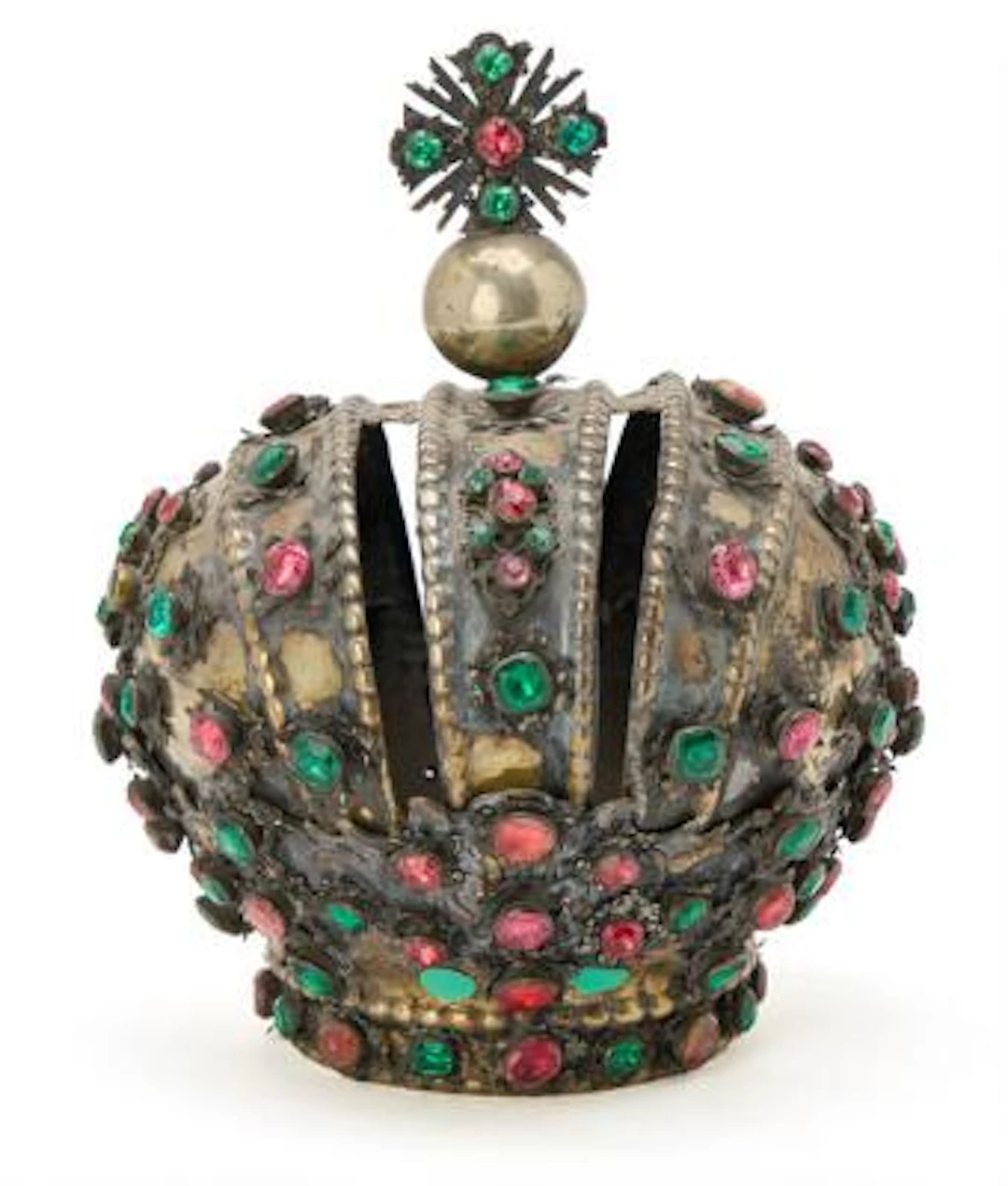 A German Rococo partially silver-gilt Maria Crown. Master Franz A.