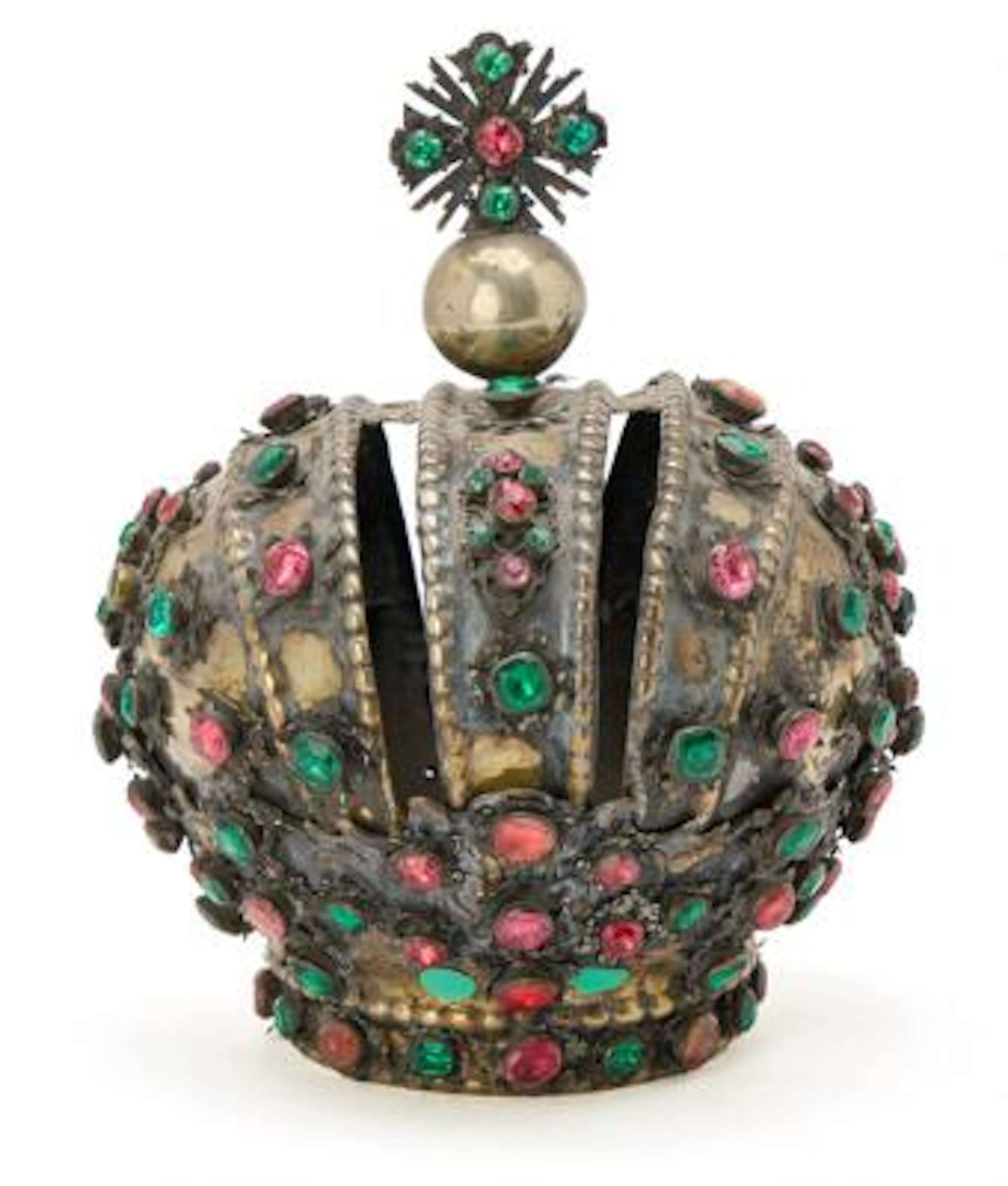 A German Rococo partially silver-gilt Maria Crown. Master Franz A.