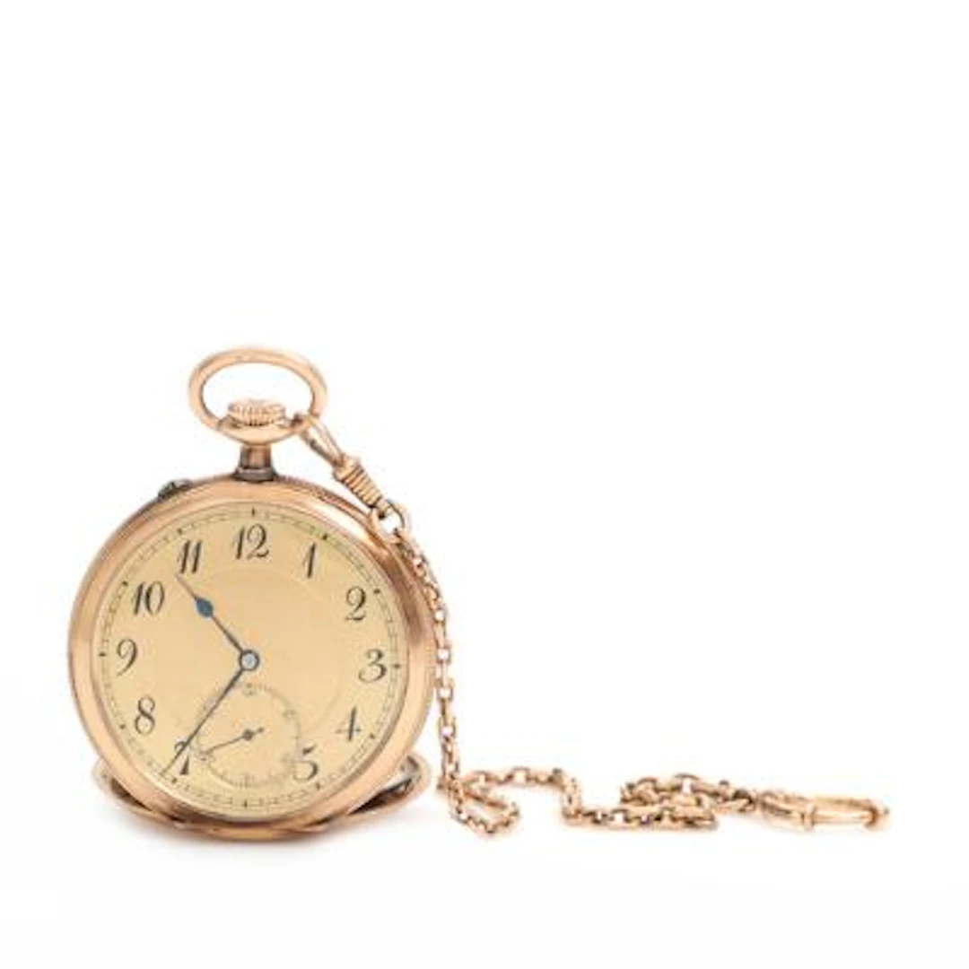 IWC: Pocket watch of 14k gold, ref. 512687. Mechanical movement with